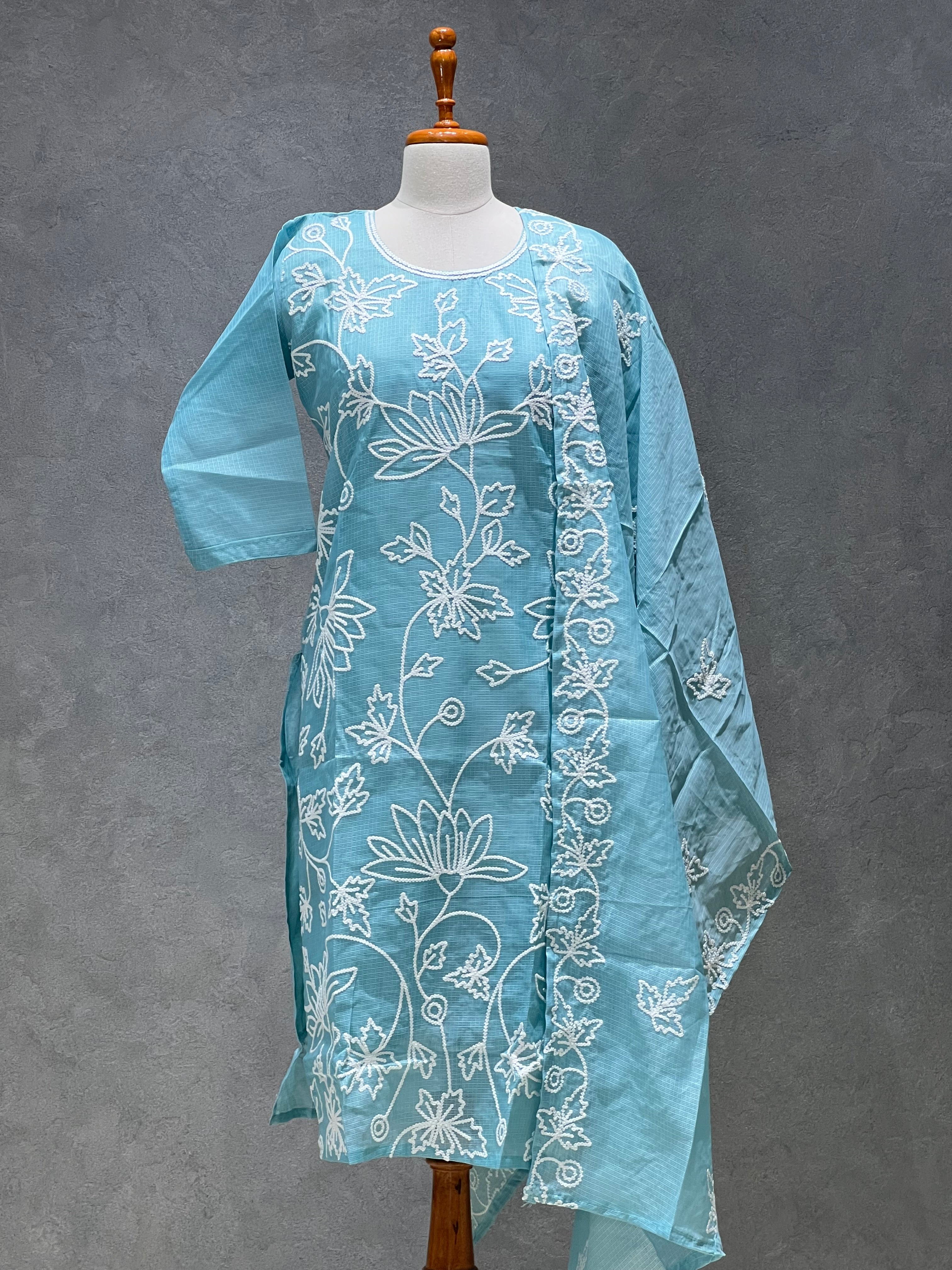 KOTA SALWAR SET - PASTEL BLUE