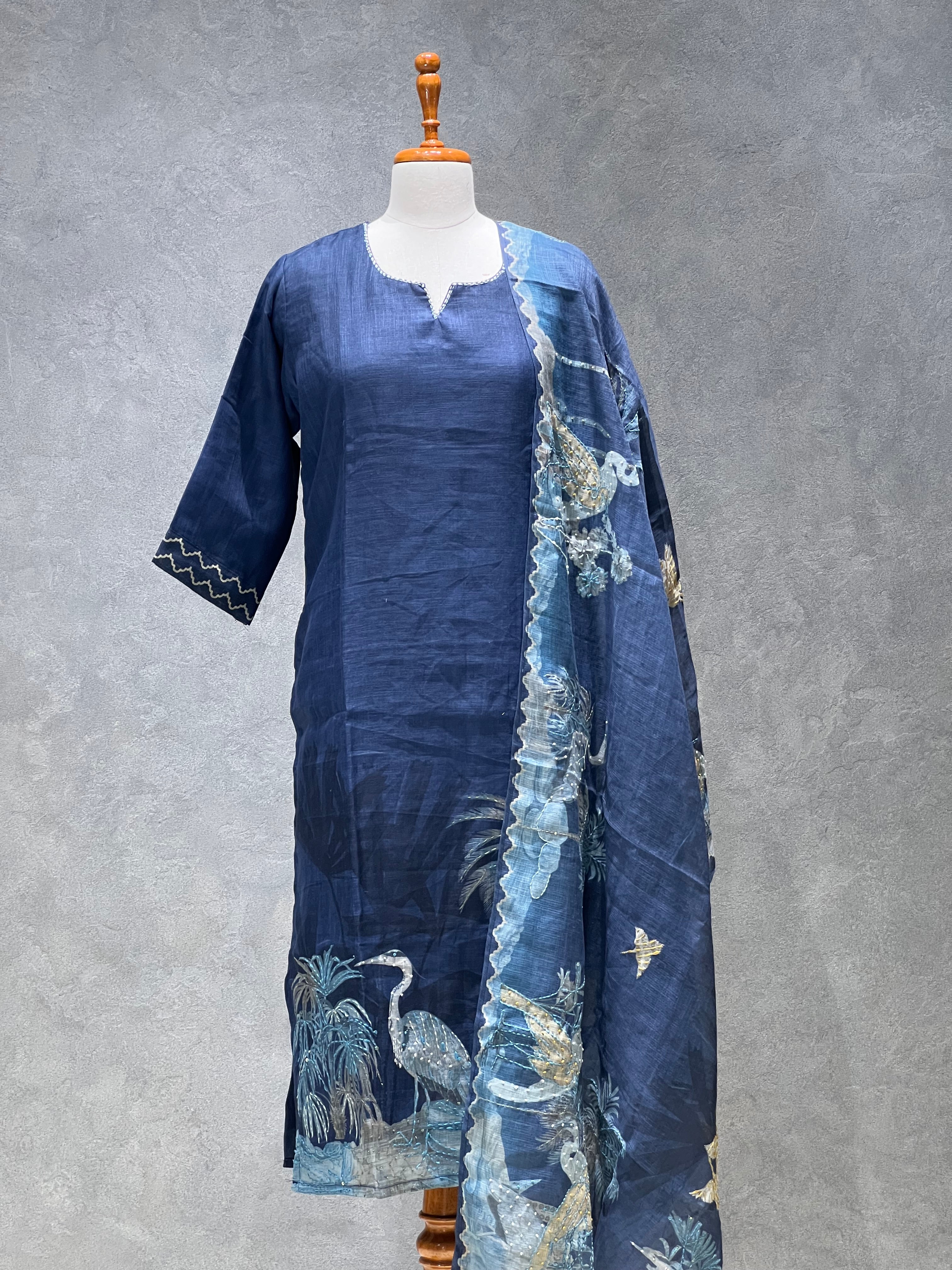LINEN SALWAR - PELICAN