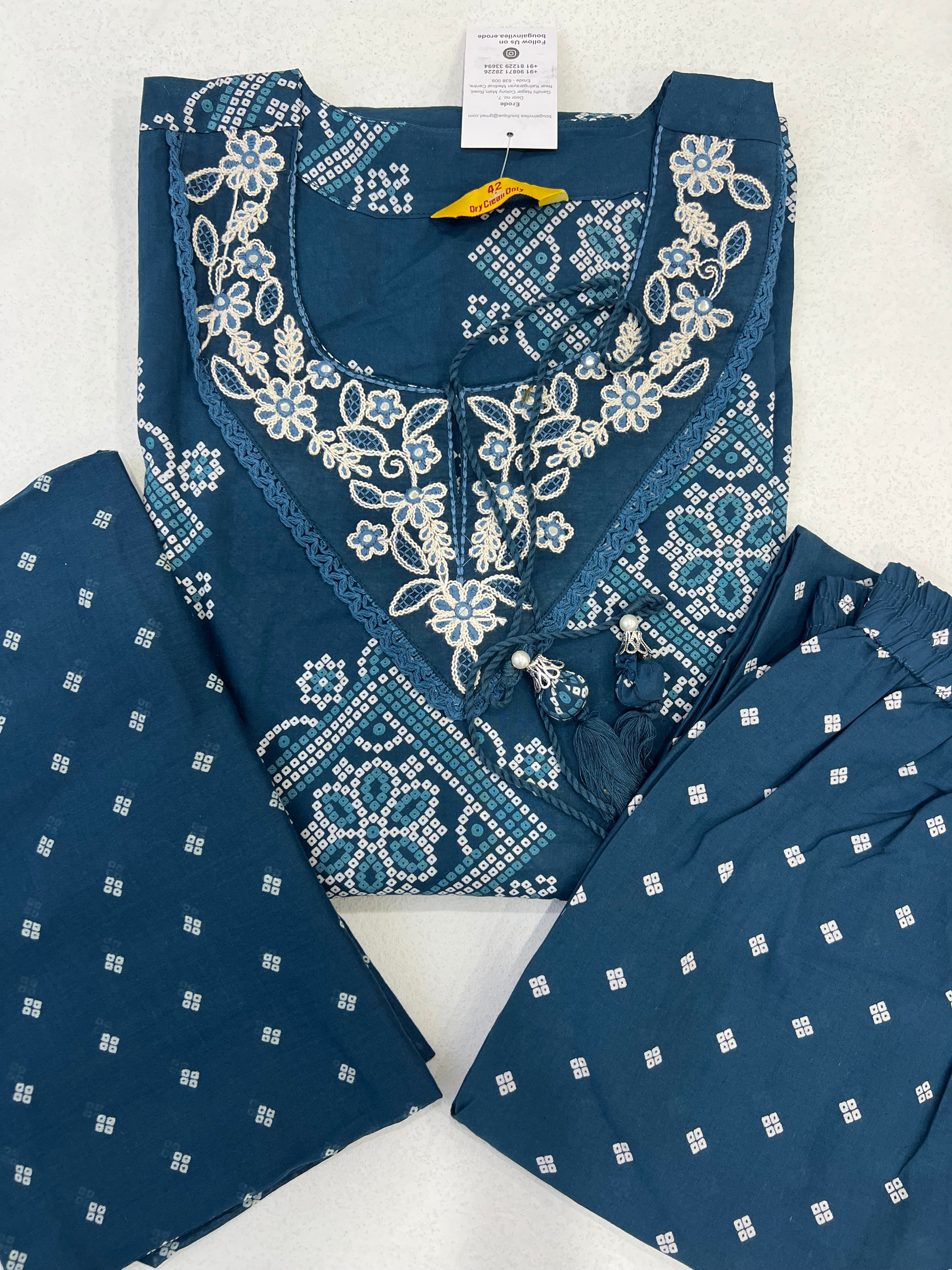 JAIPURI COTTON SUITS - AQUA RANGOLI