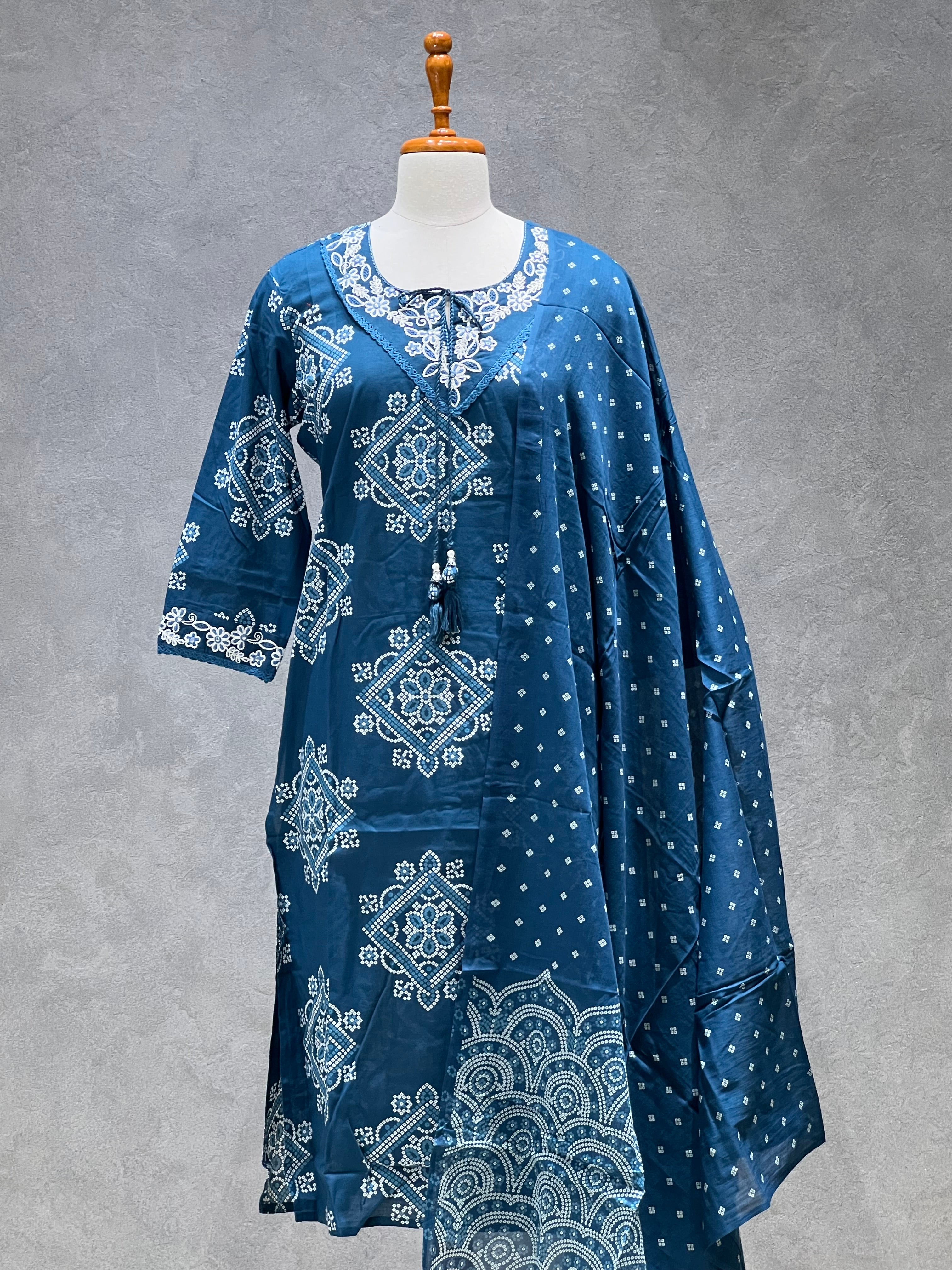 JAIPURI COTTON SUITS - AQUA RANGOLI