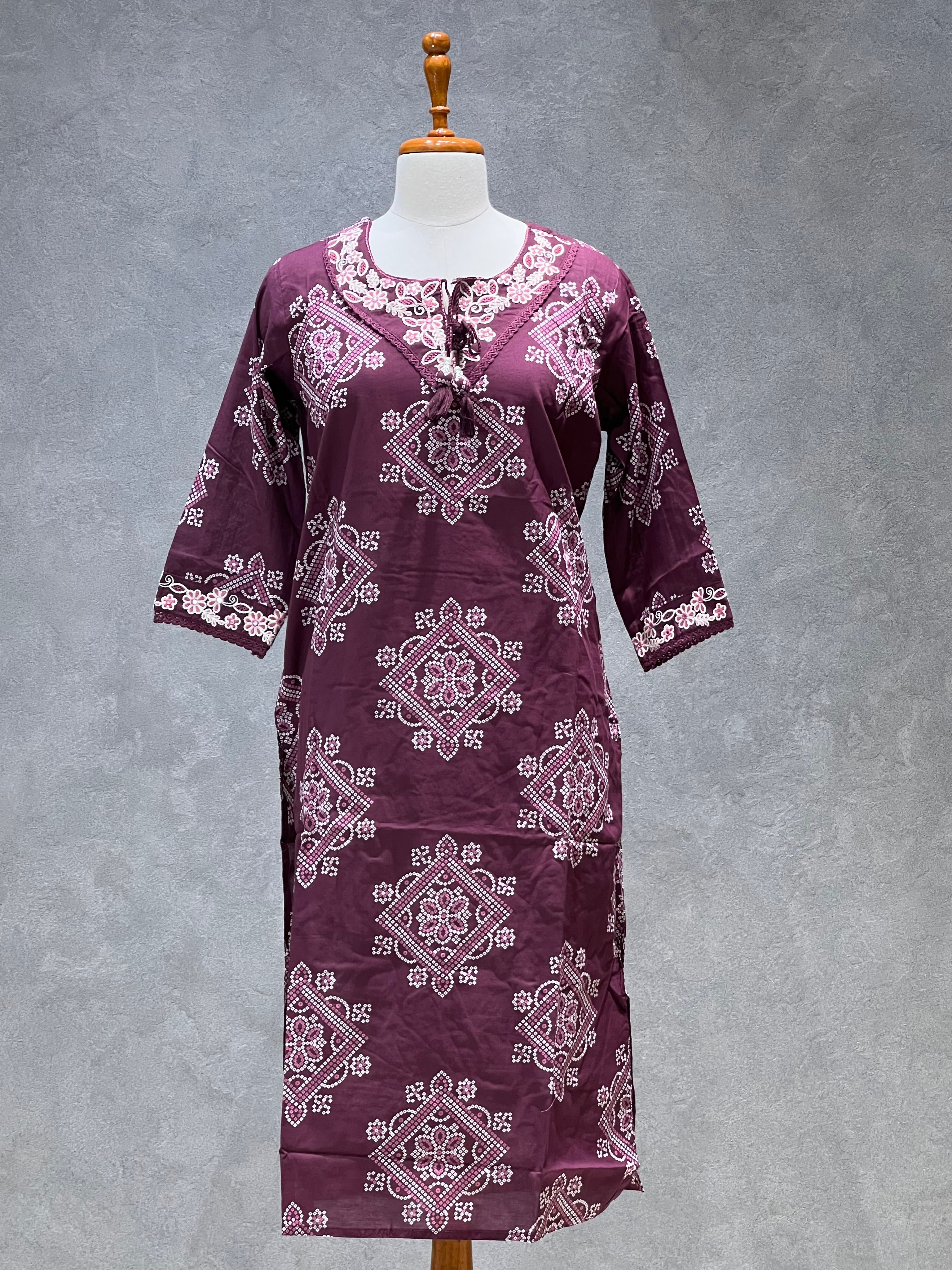 JAIPURI COTTON SUITS - WINE