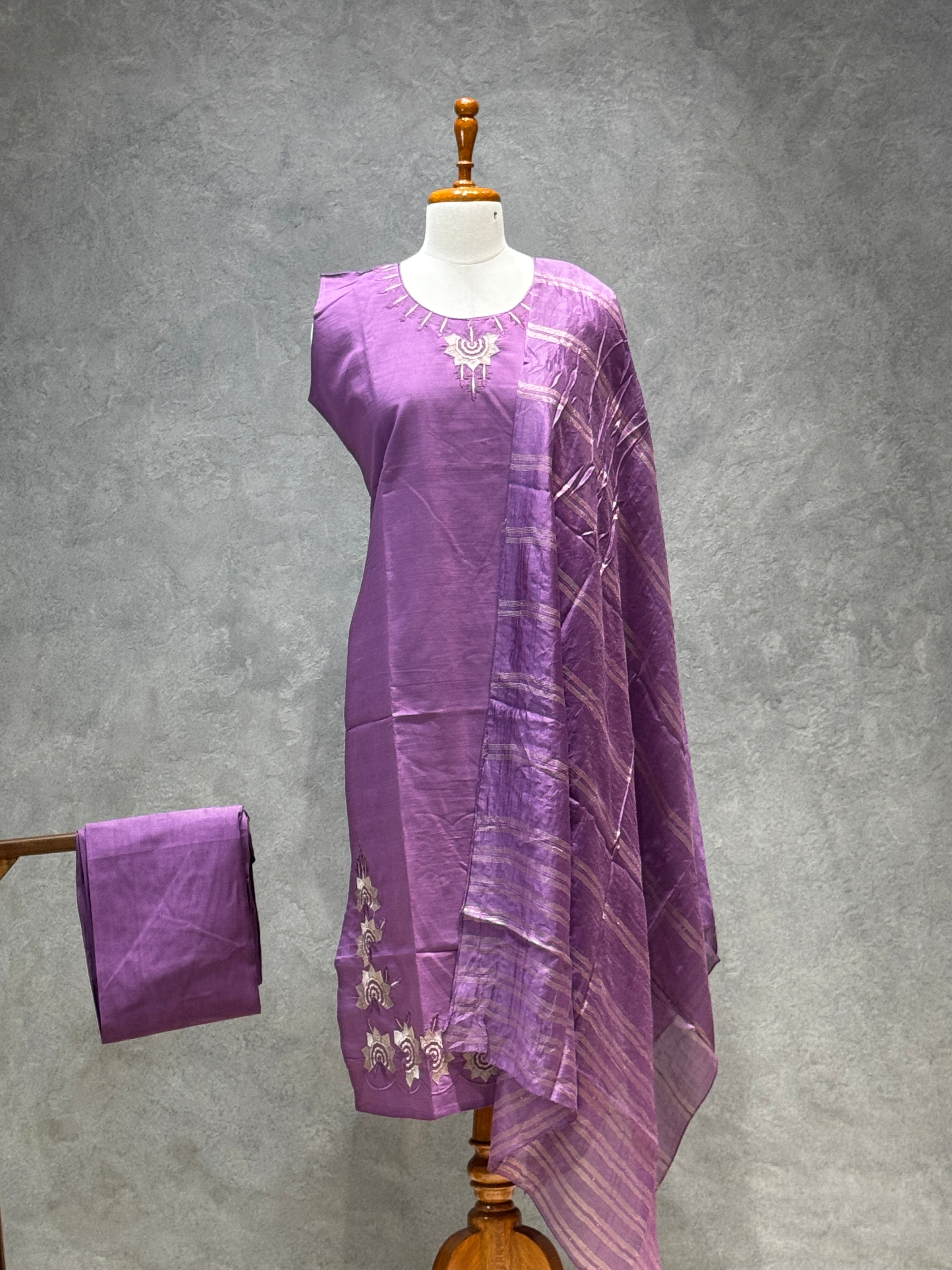 VATICAN SILK SALWAR SET (PURPLE)