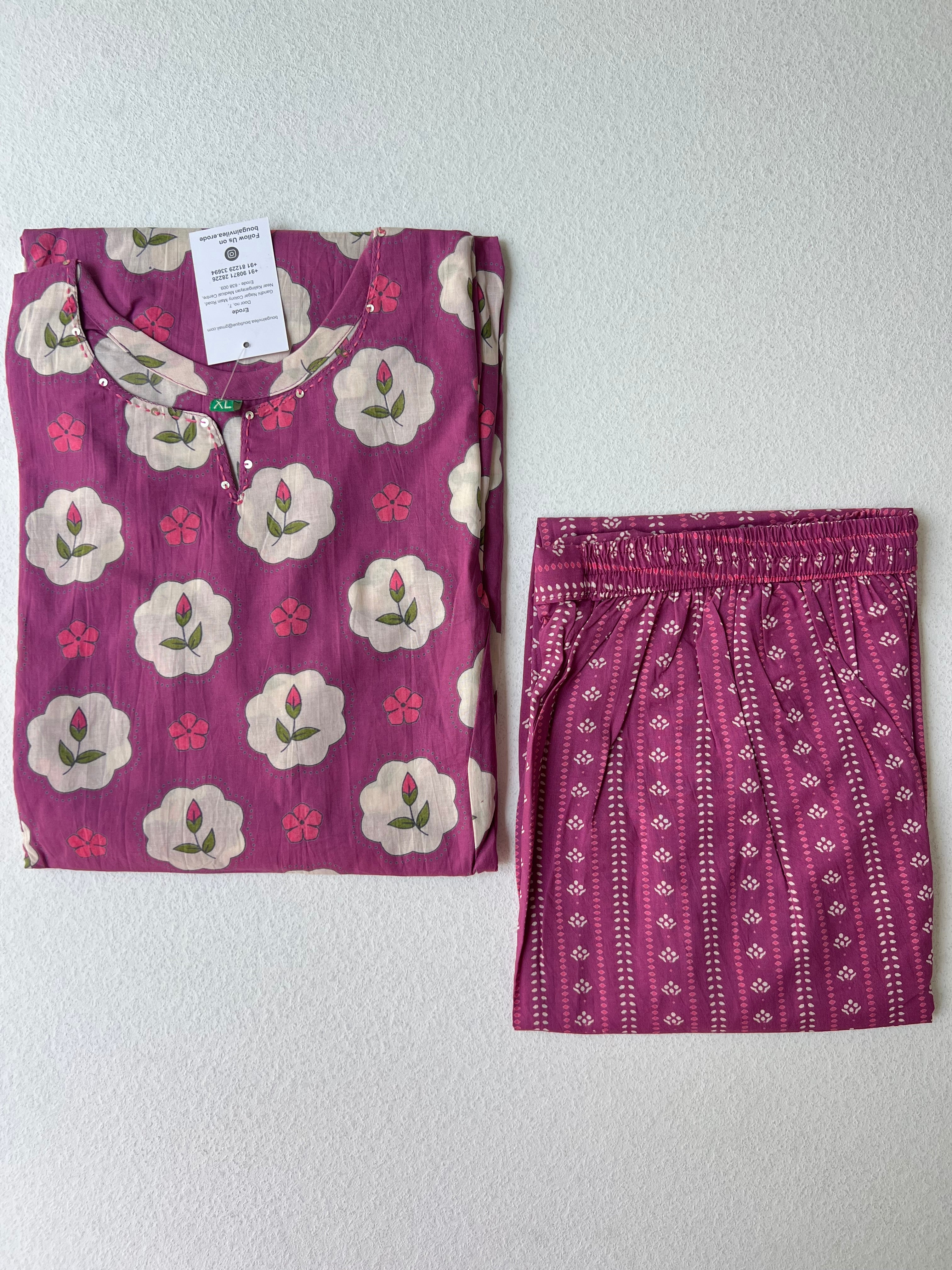MALLIGAI KURTI SETS
