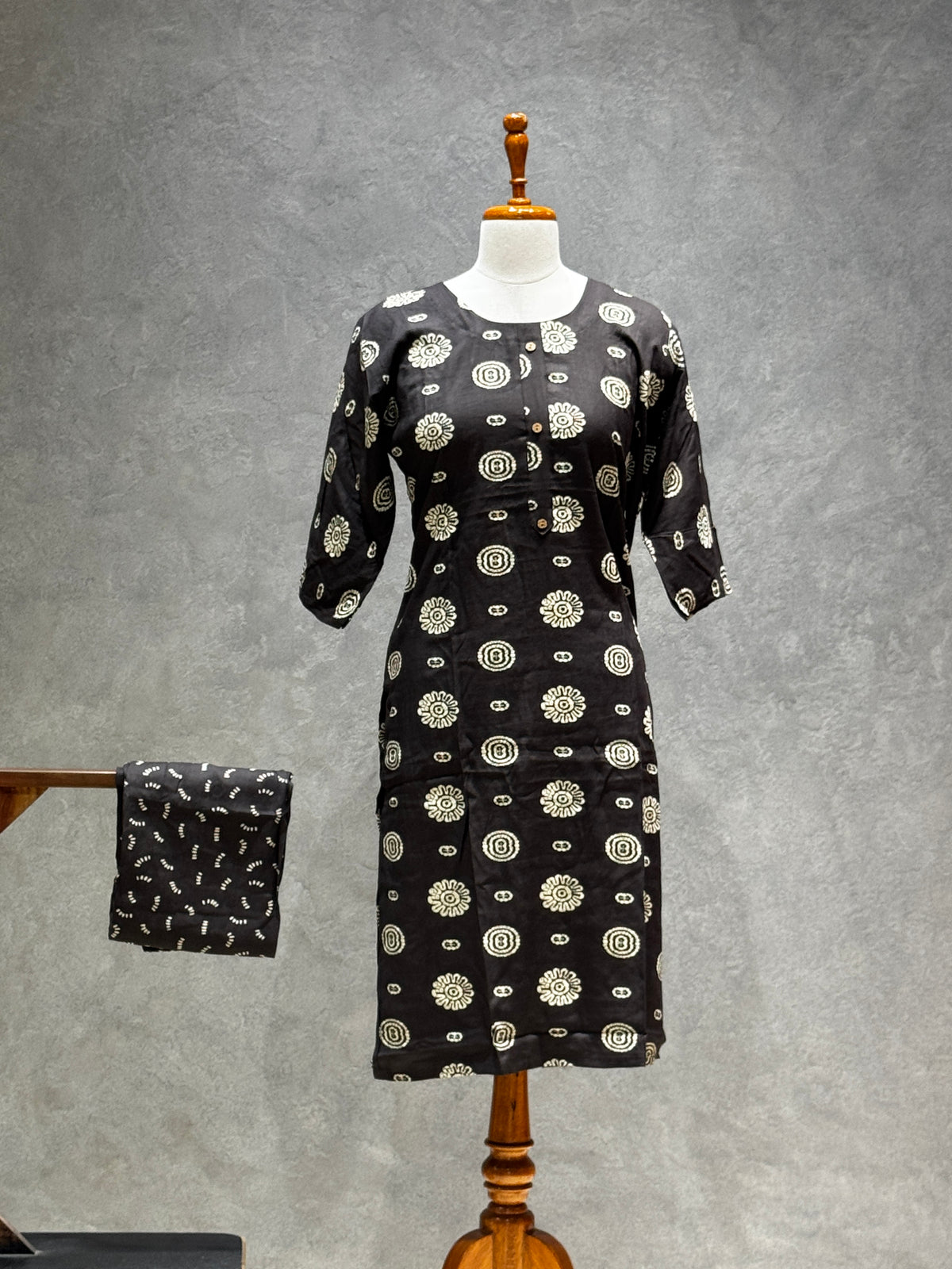 GRAPHITE GREY FLORAL PRINT CASUAL WEAR