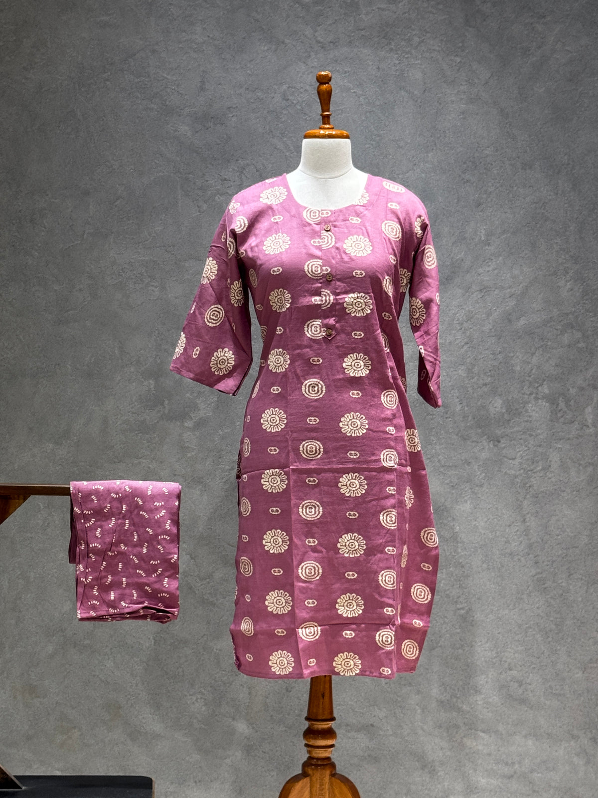 PLUM PINK FLORAL PRINT CASUAL WEAR