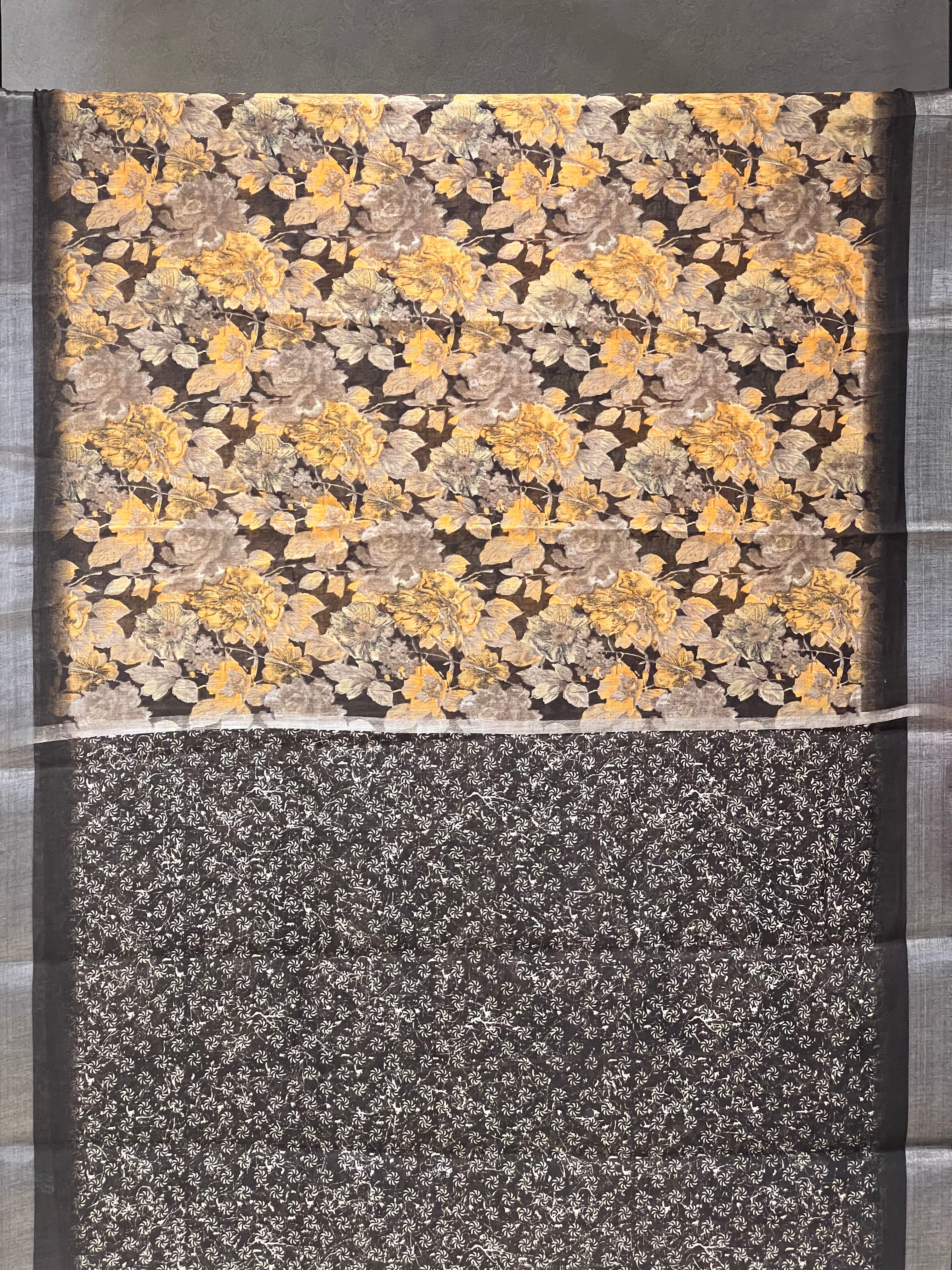 SEMI LINEN SAREE - 6202