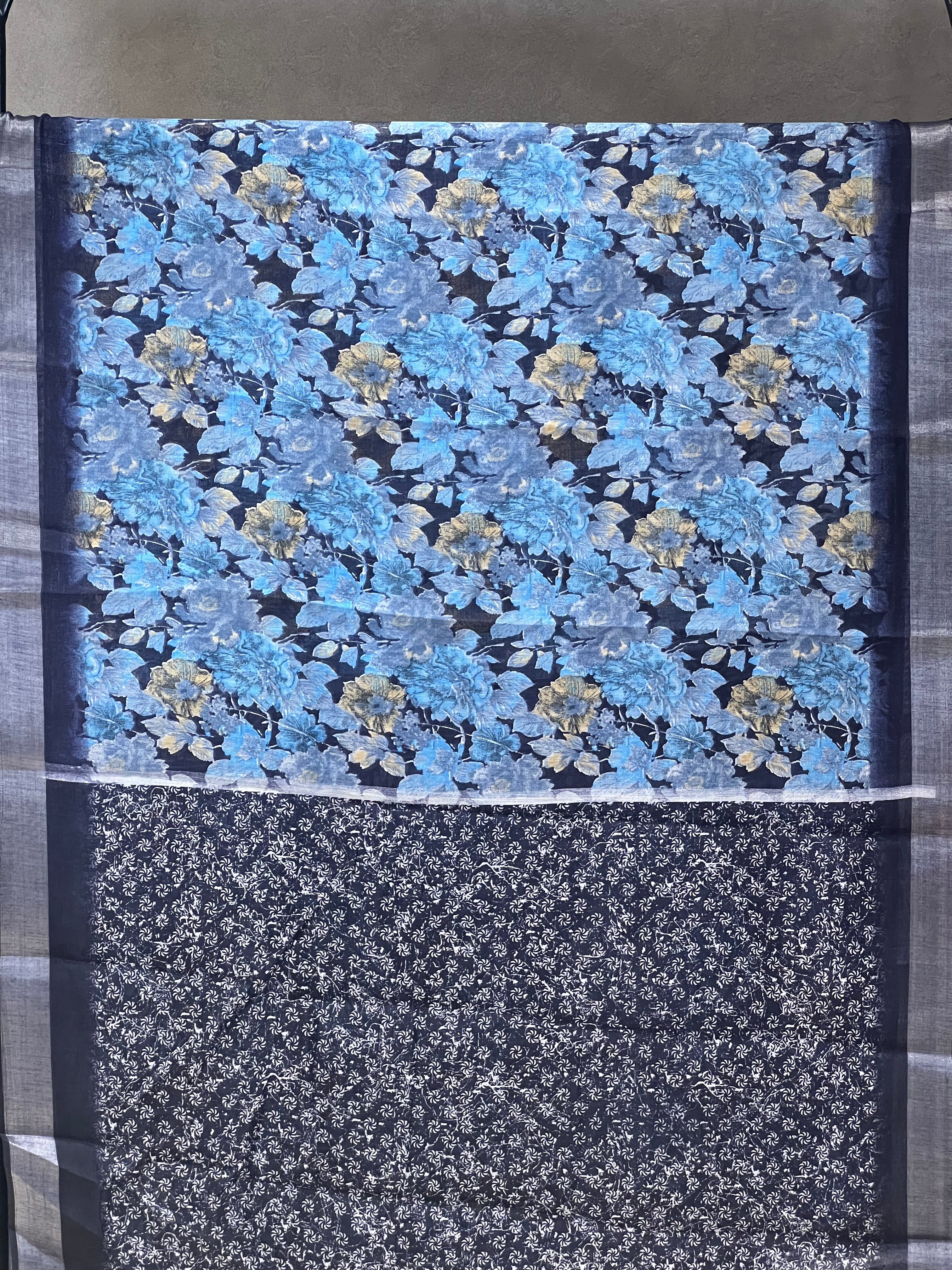 SEMI LINEN SAREE - 6202