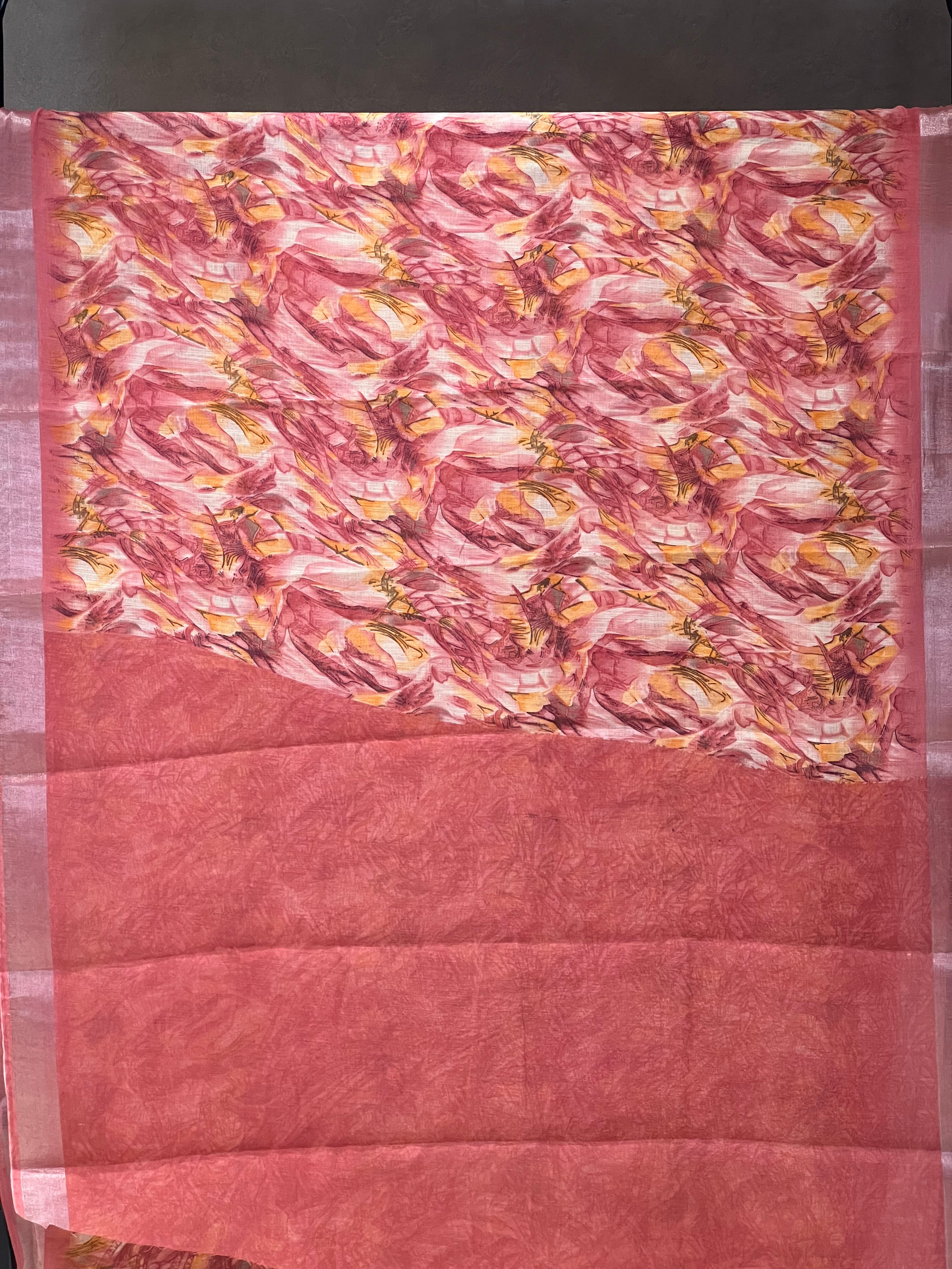 SEMI LINEN SAREE - 6206