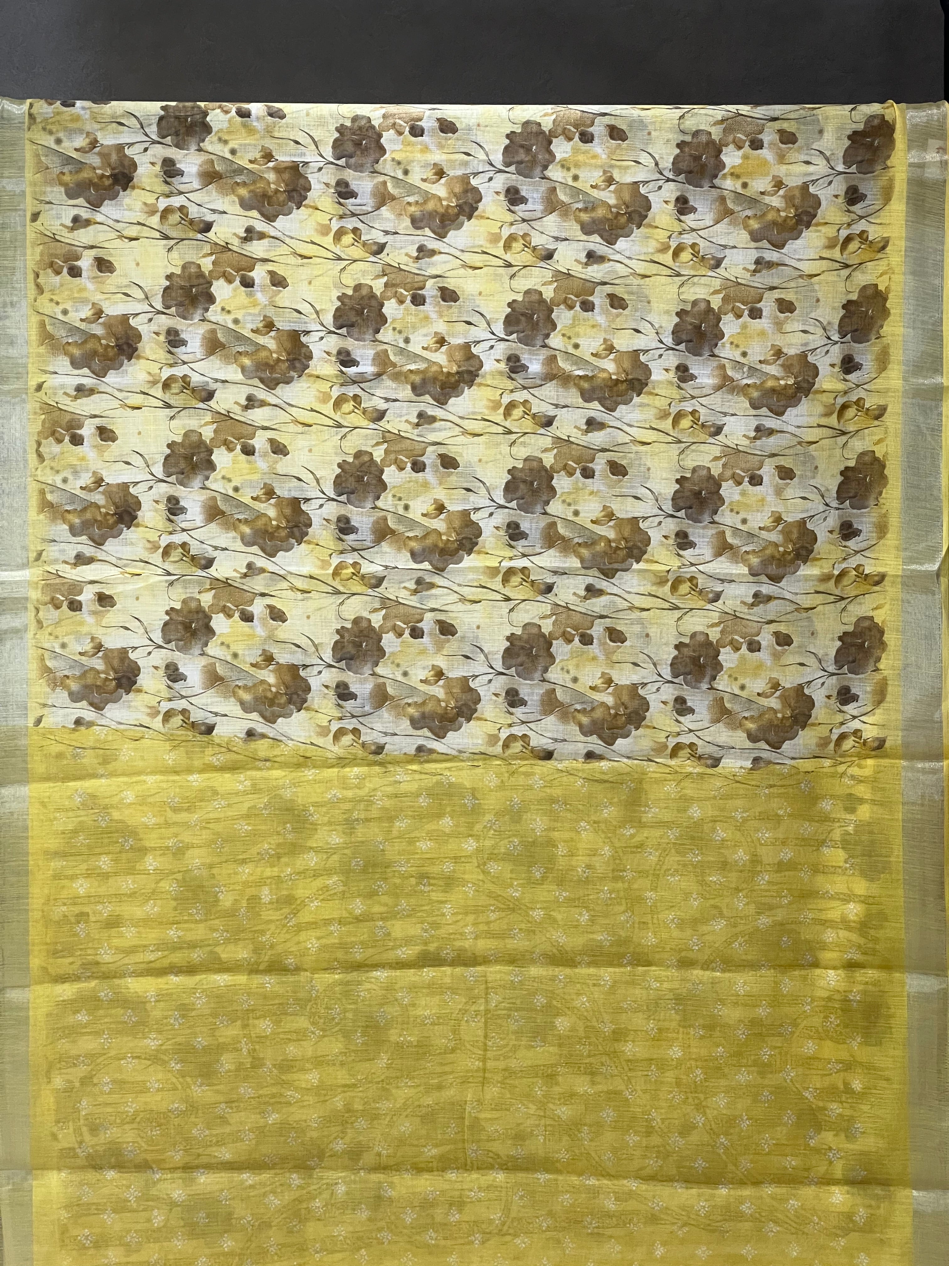 SEMI LINEN SAREE - 6207