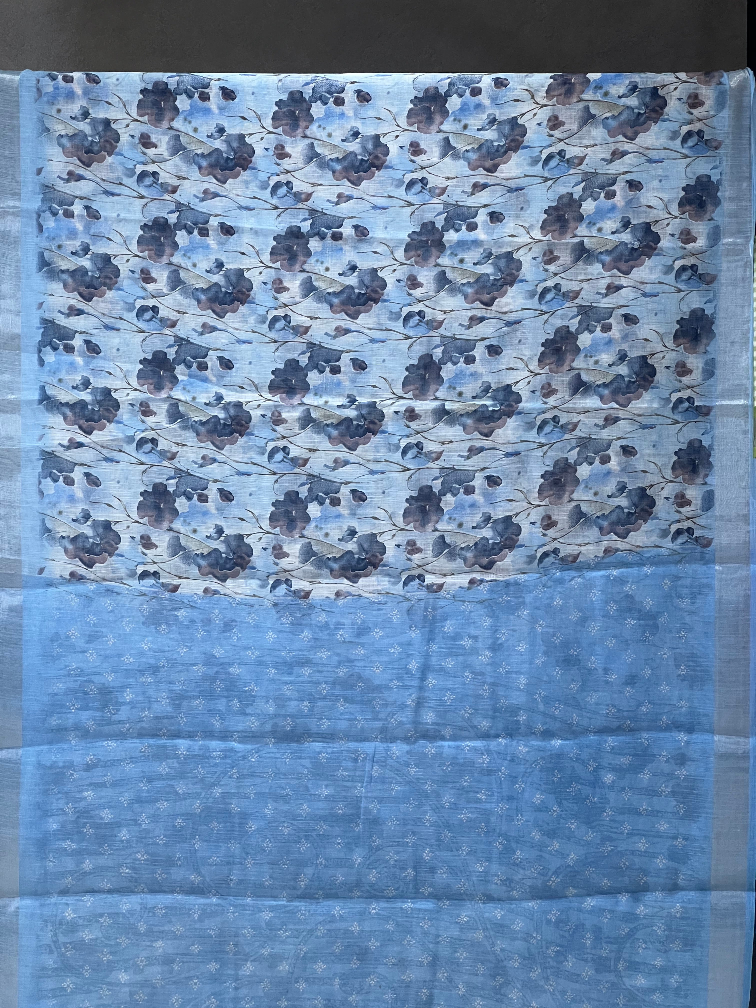 SEMI LINEN SAREE - 6207