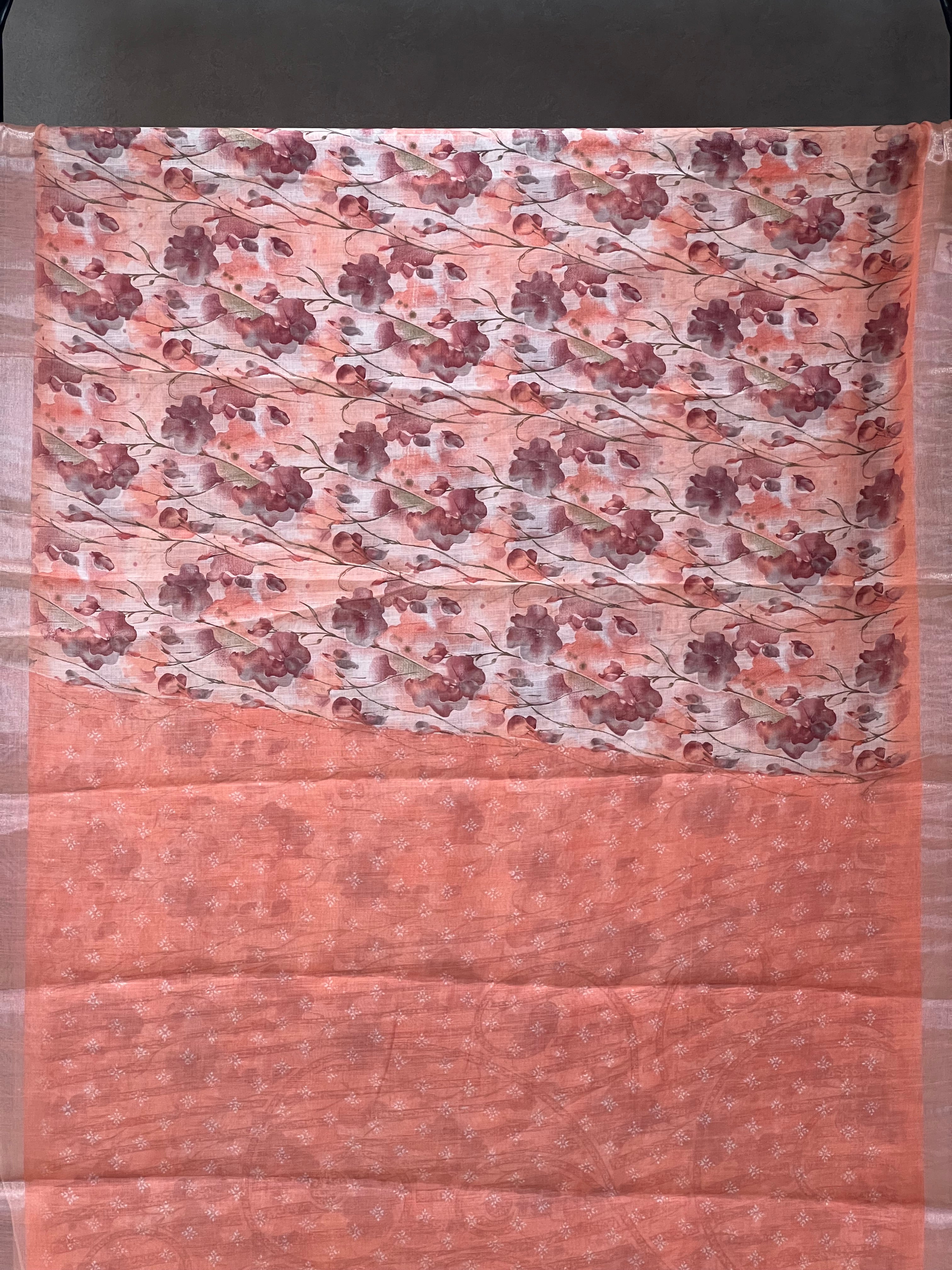 SEMI LINEN SAREE - 6207