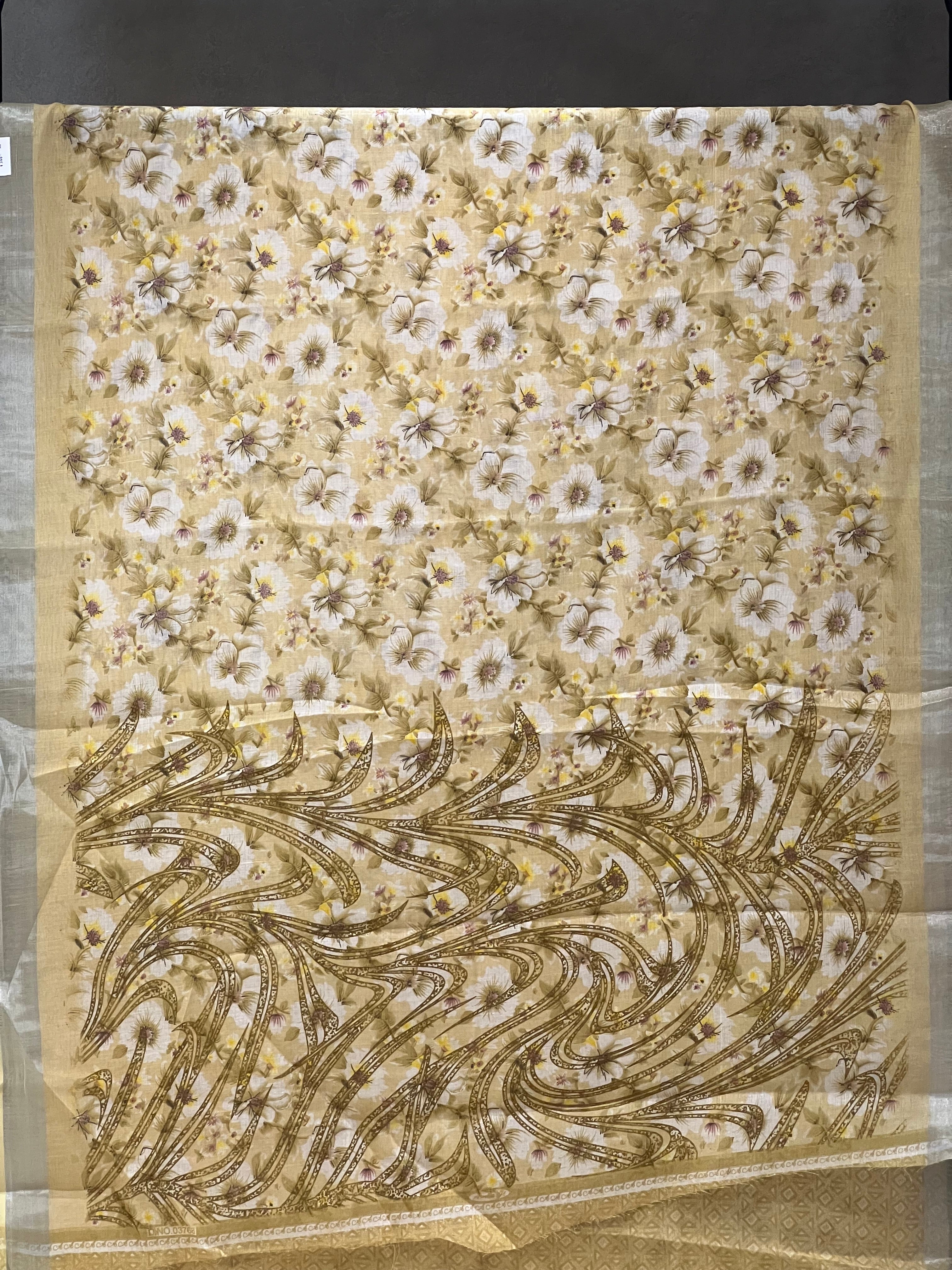 SEMI LINEN SAREE - 6066