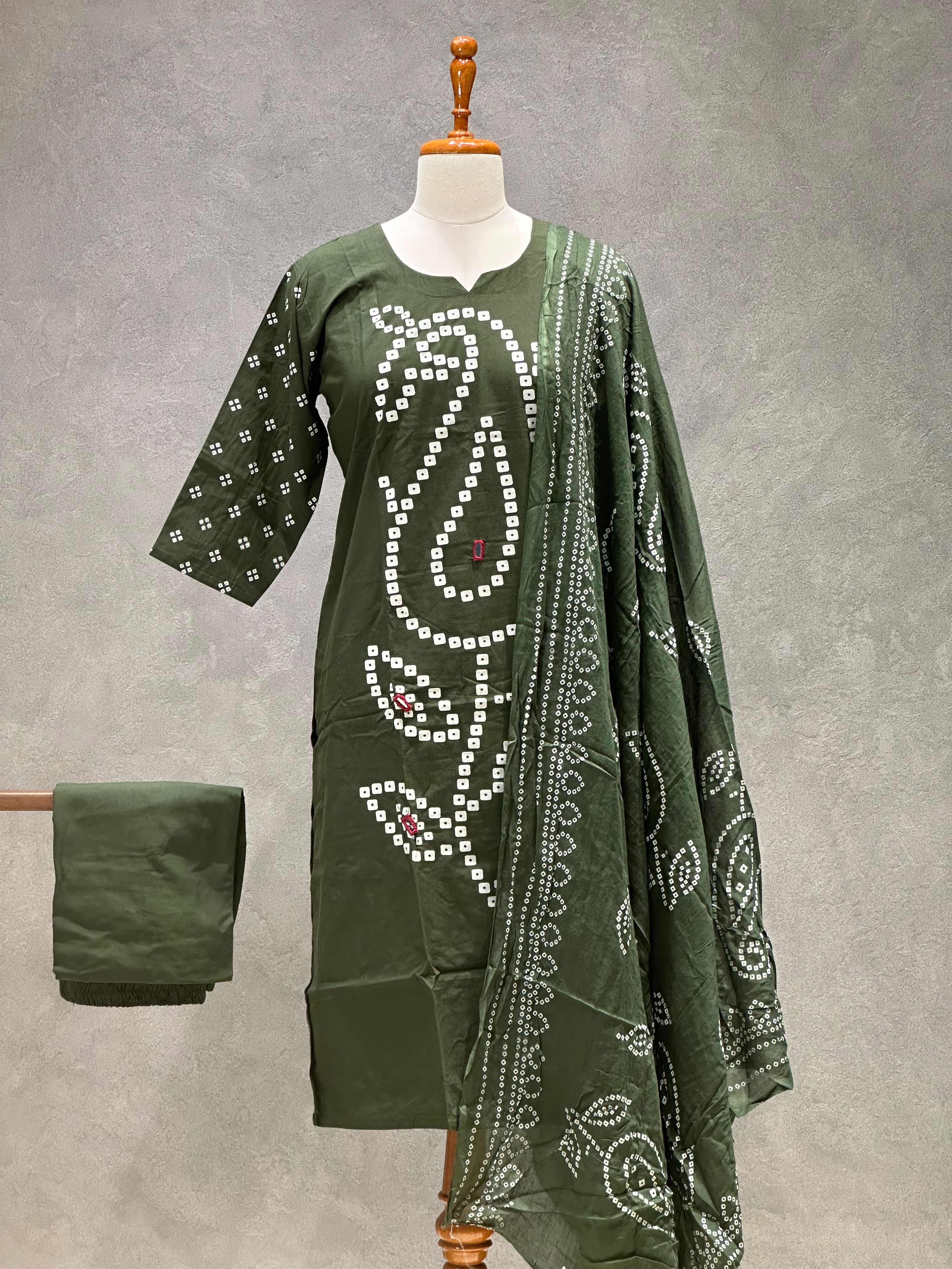OLIVE GREEN SALWAR SET