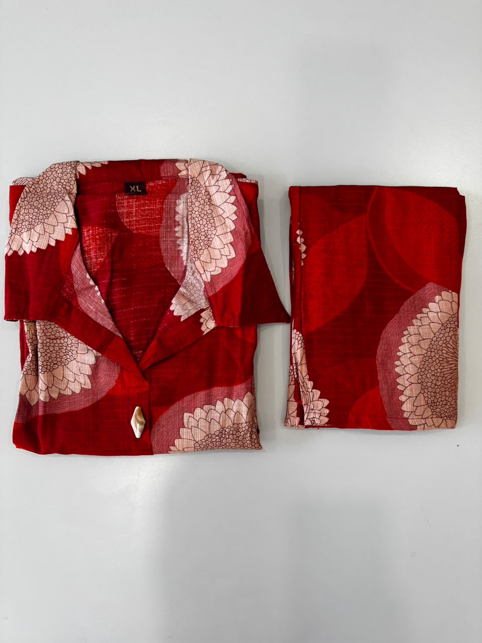 RUST BLOOM PRINTED LONG KURTI