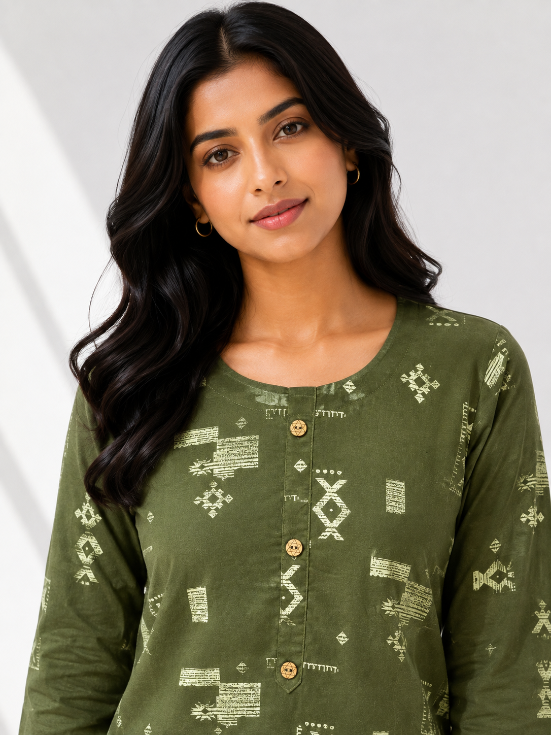 KURTHA SET GREEN