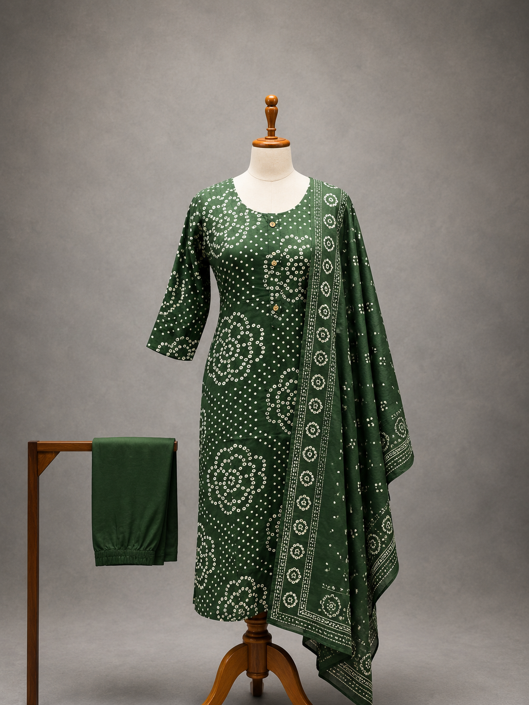 SALWAR SET (BOTTLE GREEN)