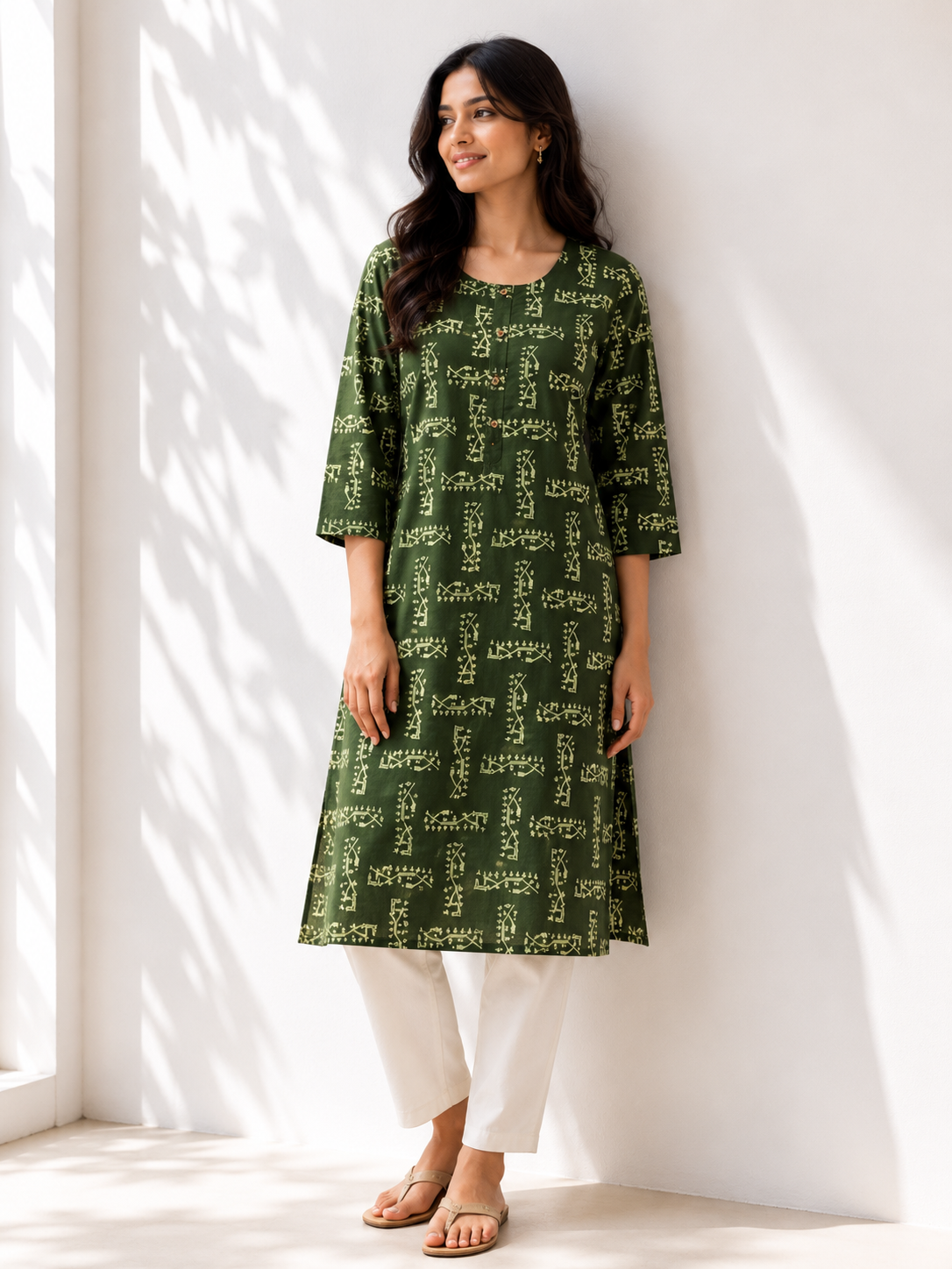 KURTHA SET- GREEN