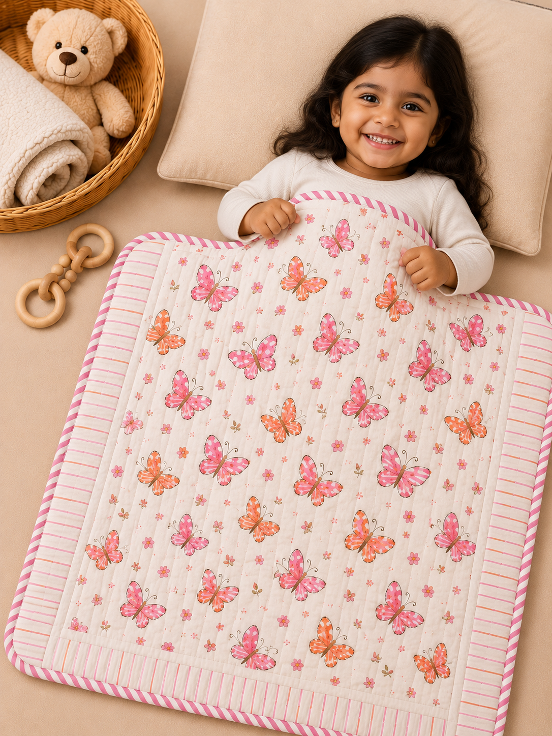 BABY COTTON DOHAR – BUTTERFLY BLOOM DREAMS