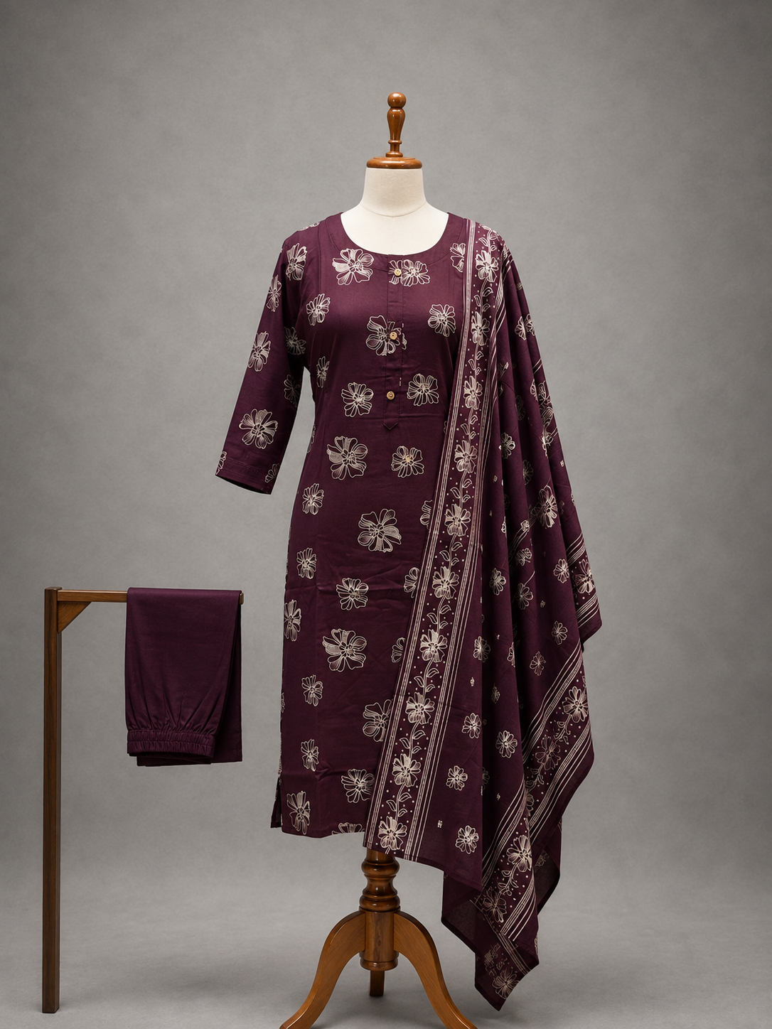 SALWAR SET (DARK PLUM)