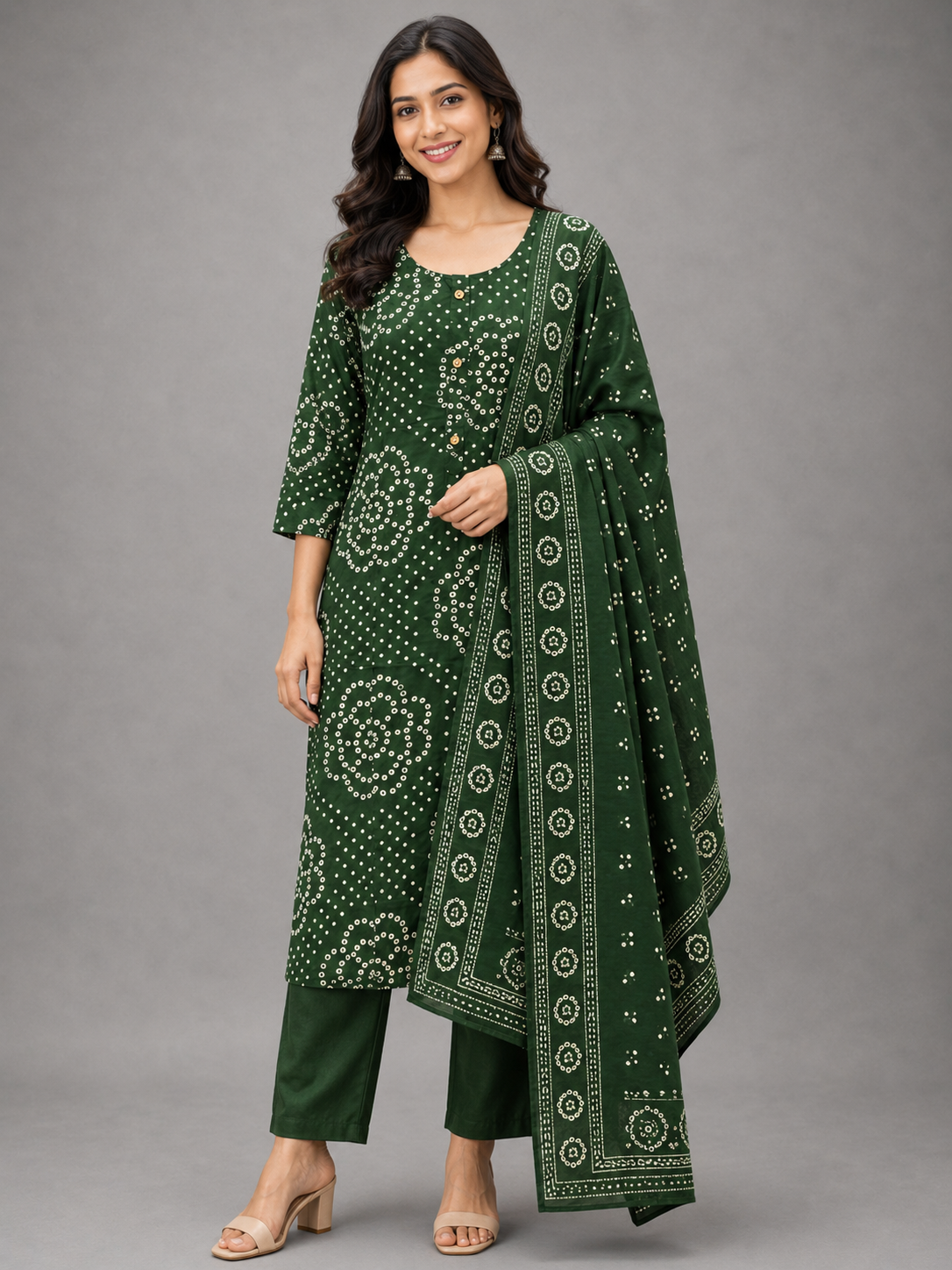 SALWAR SET (BOTTLE GREEN)