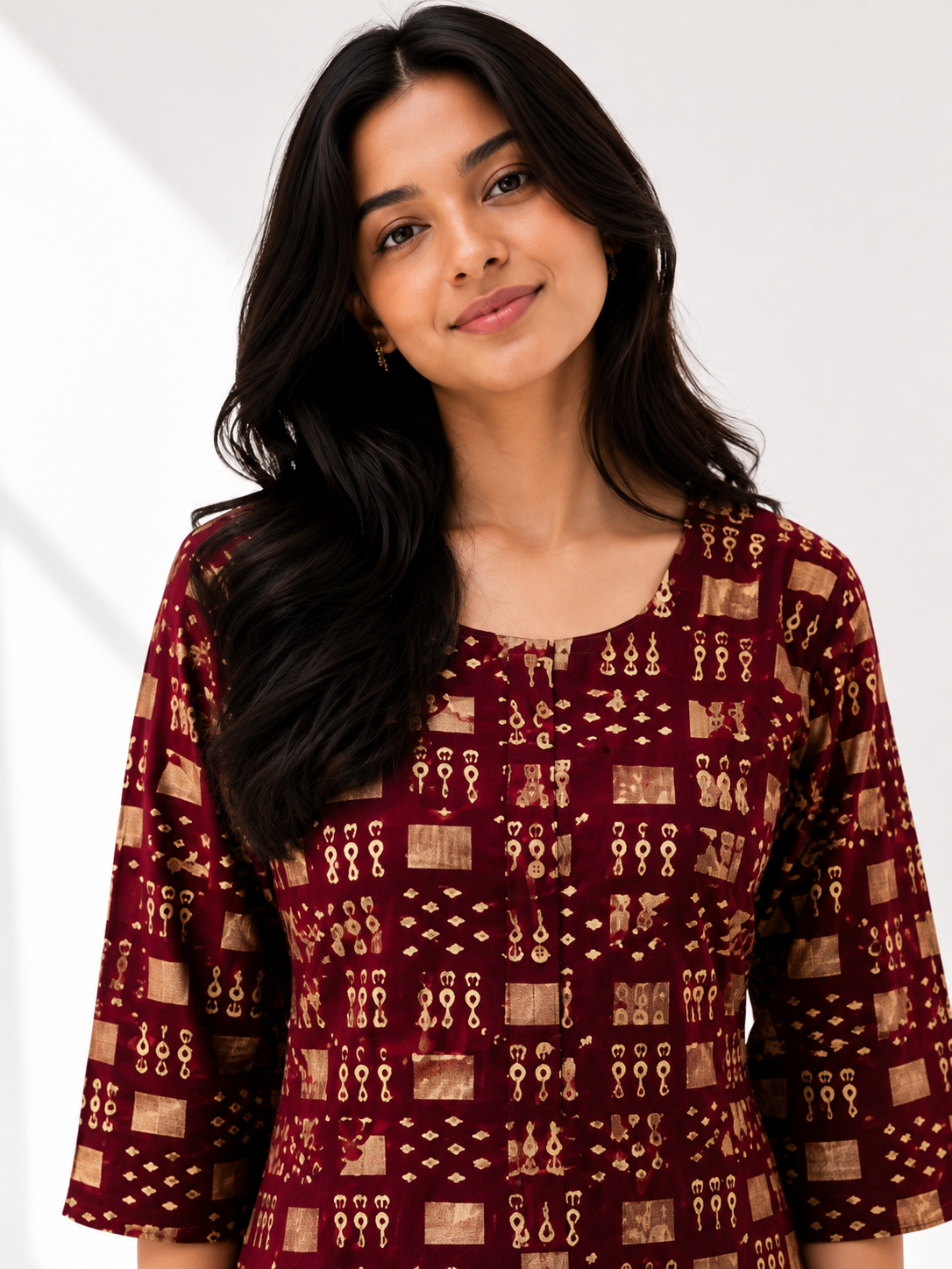 KURTHA SET MAROON