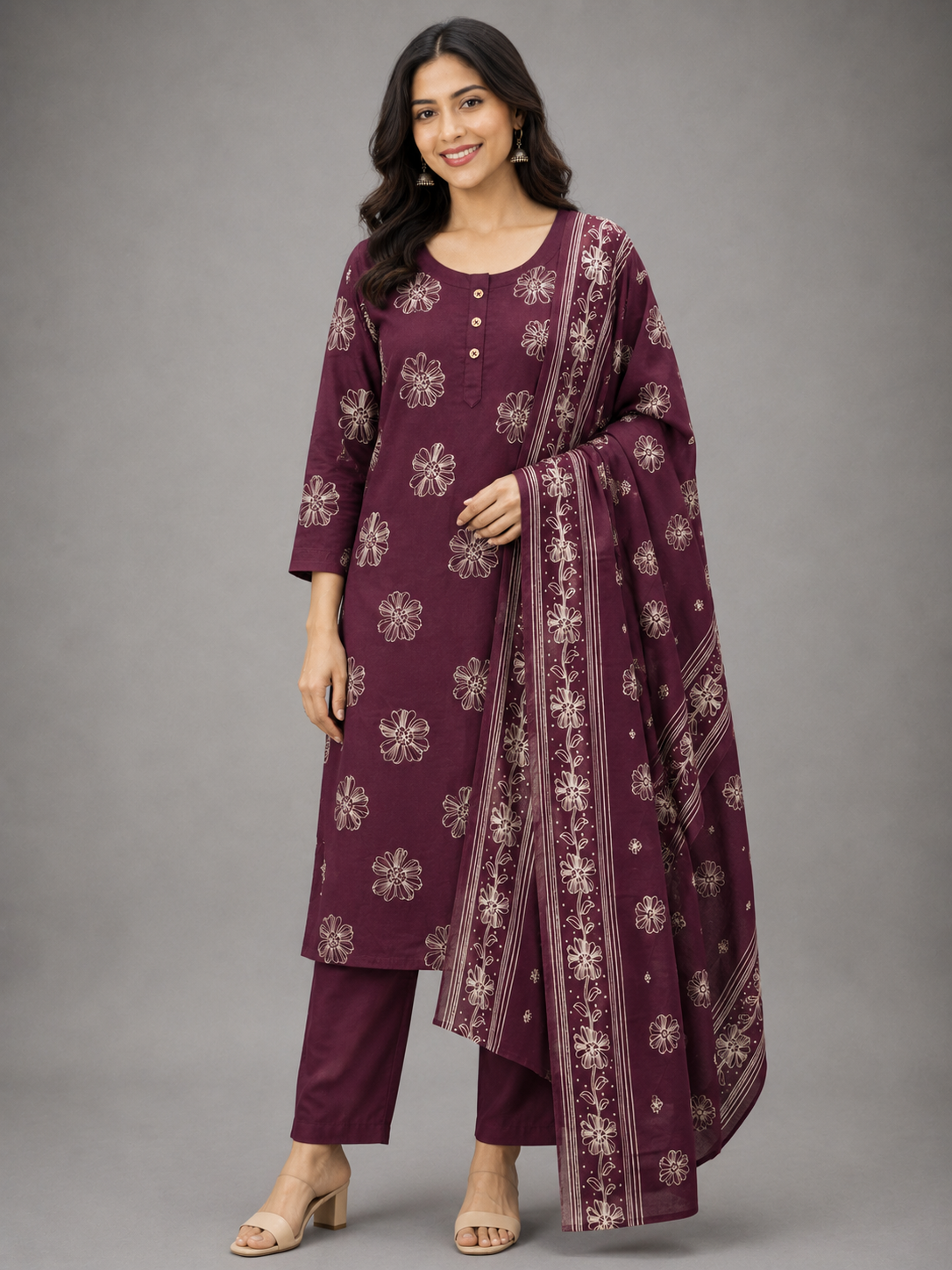 SALWAR SET (DARK PLUM)