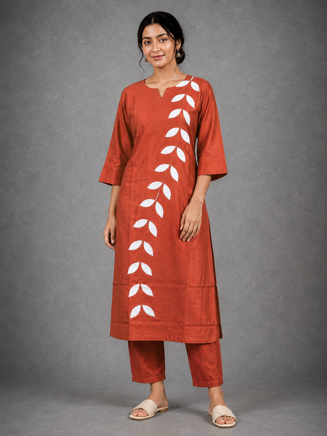KURTHA SET (RUST ORANGE)