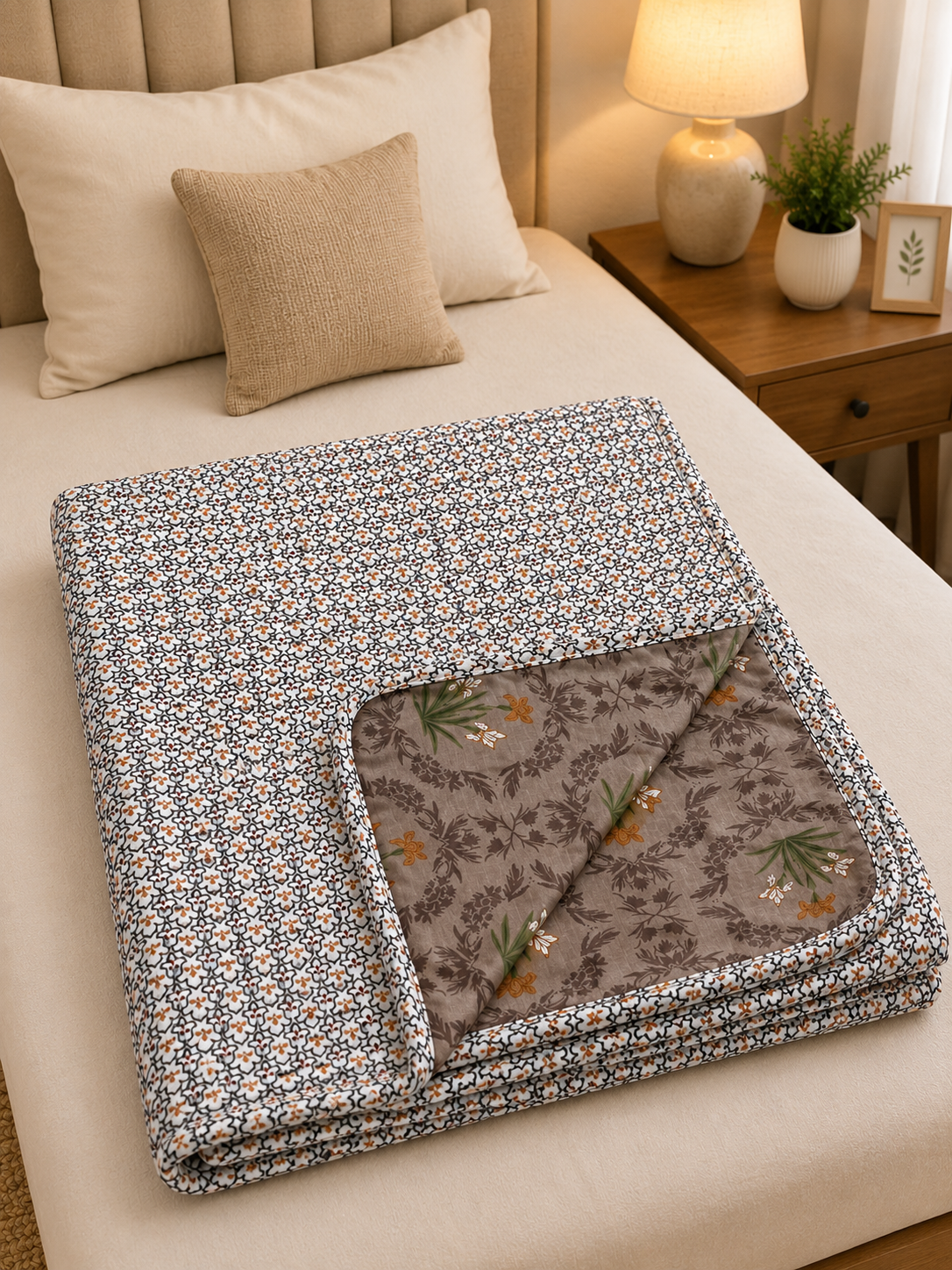 MOCHA BLOOM COTTON DOHAR