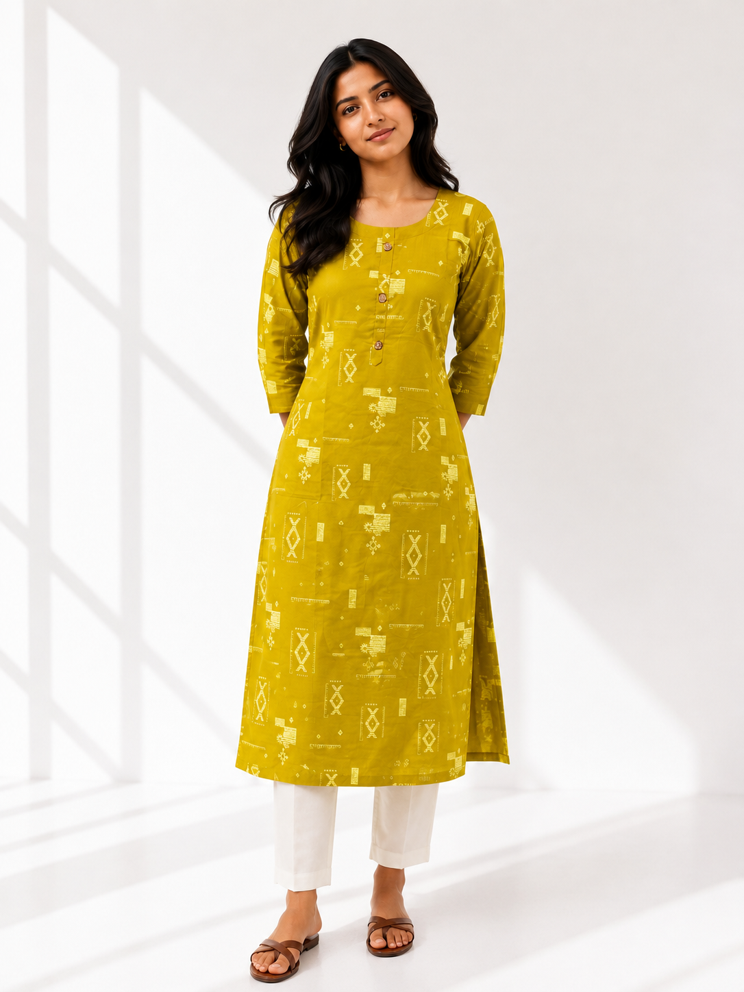 KURTHI SET MUSTARD