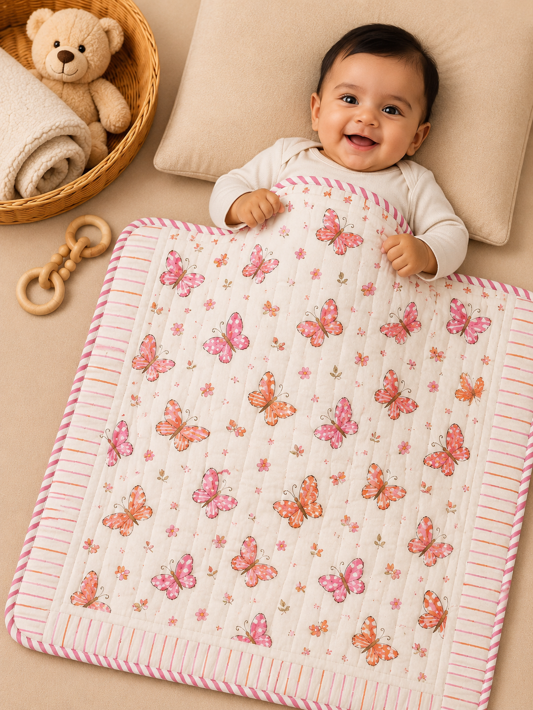 BABY COTTON DOHAR – BUTTERFLY BLOOM DREAMS