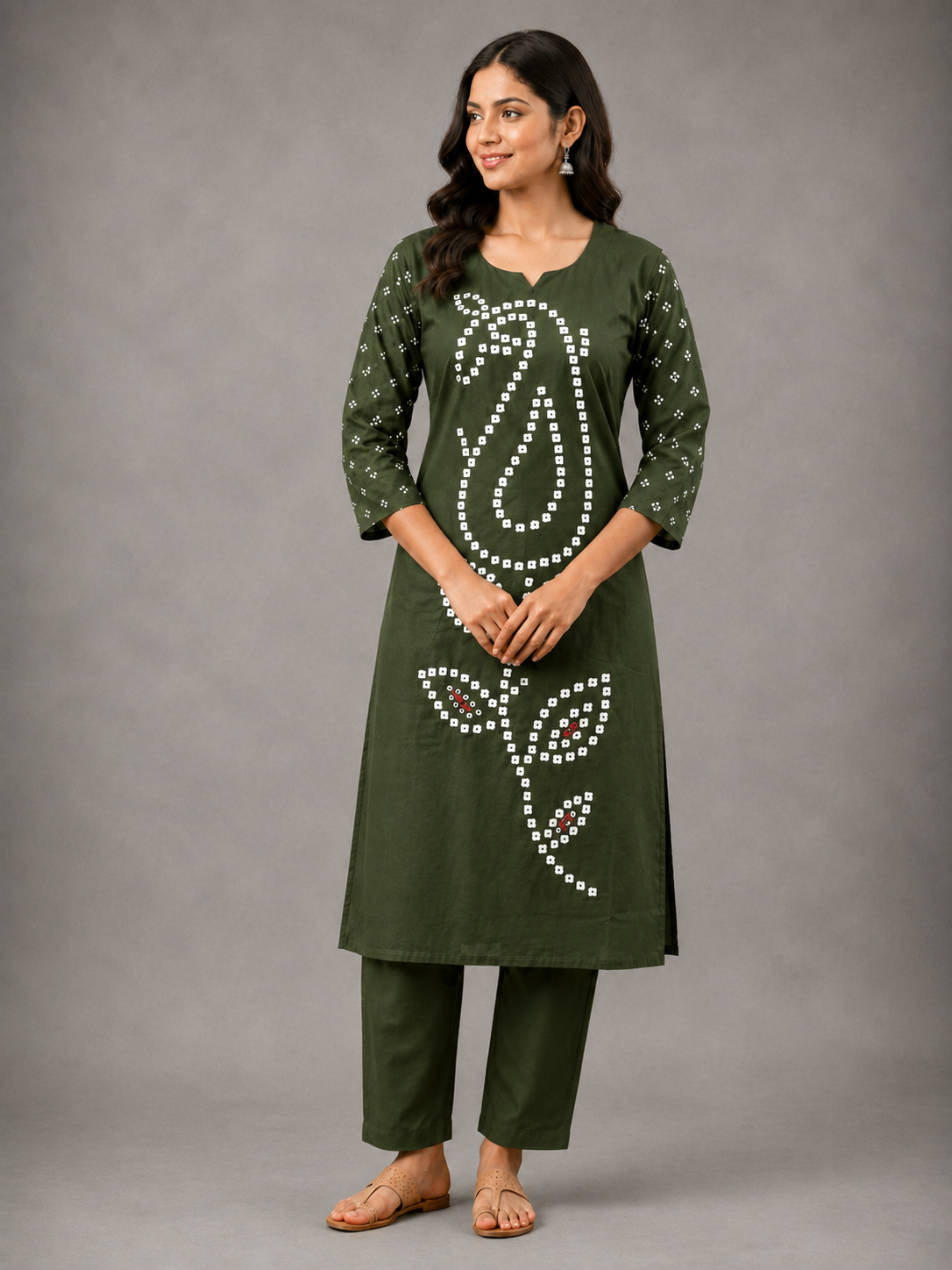 OLIVE GREEN SALWAR SET