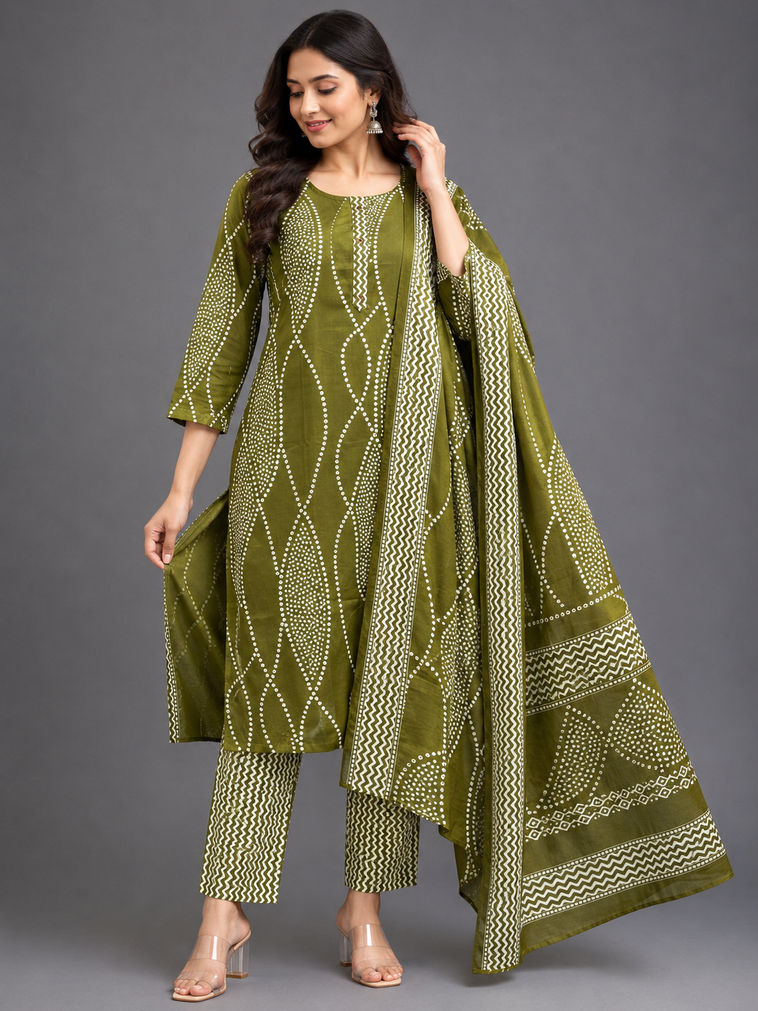 SALWAR SET - GREEN COLOUR