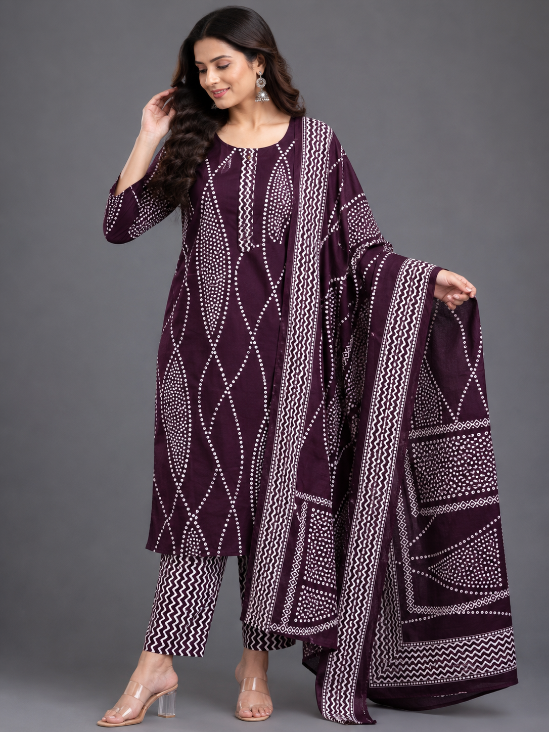 SALWAR SET - DARK WINE
