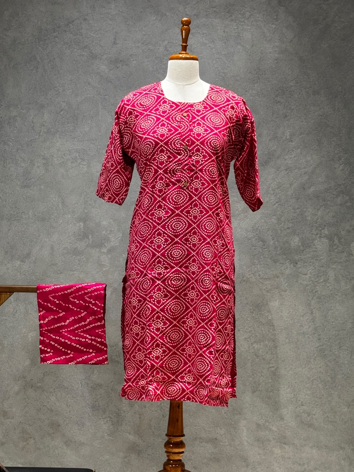 PINK GEOMETRIC PRINT CASUAL WEAR