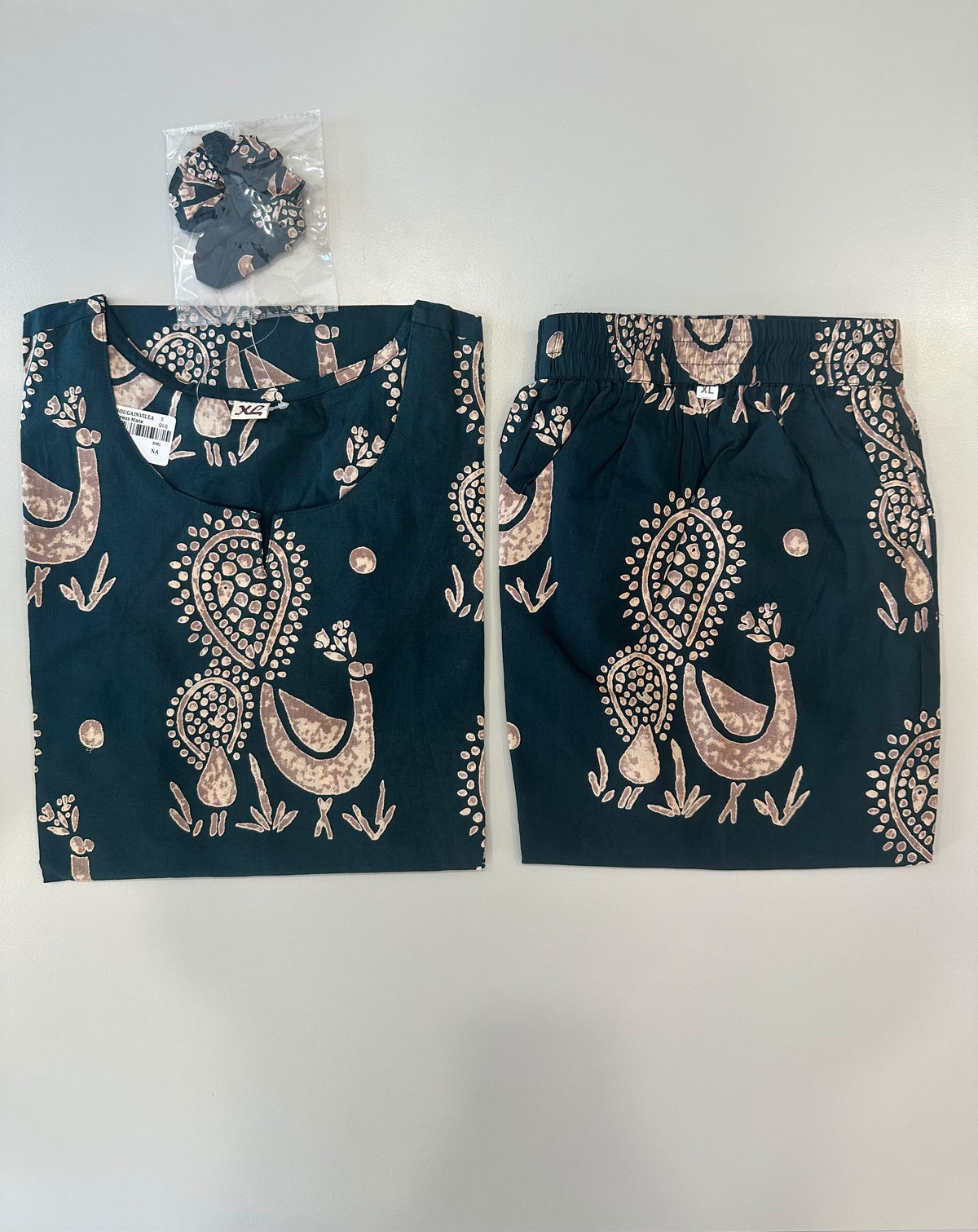 TEAL PAISLEY PRINT CO-ORD SET