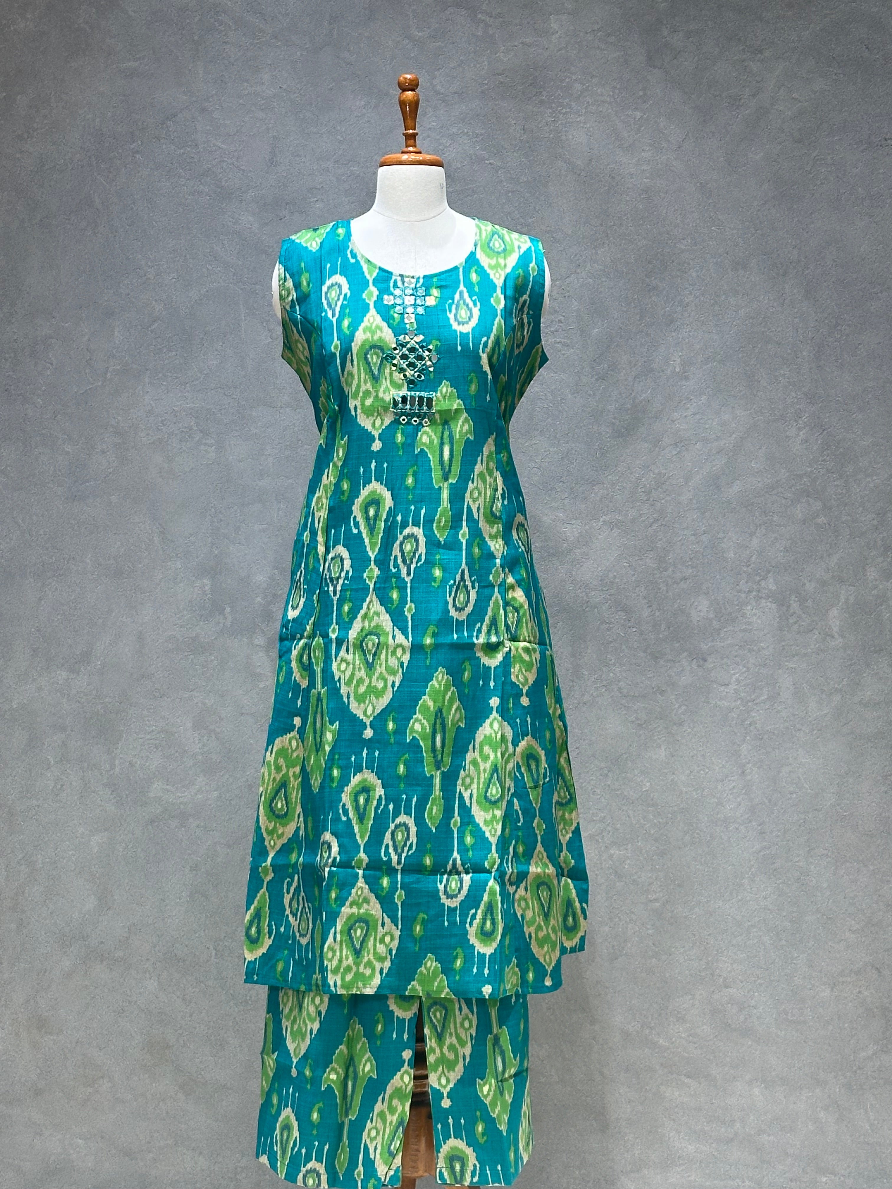 IKKAT KURTI SET - Bloom