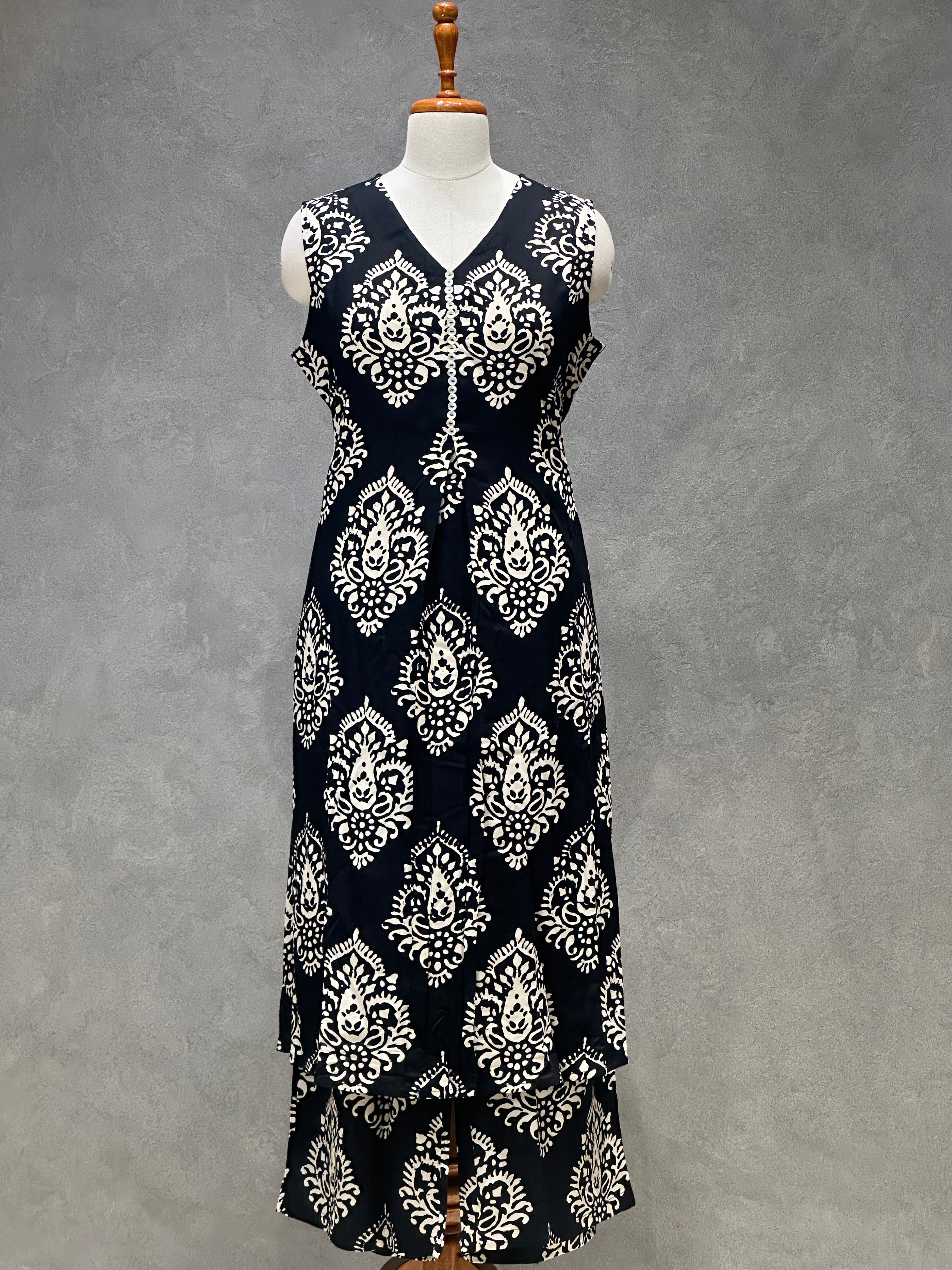 IKKAT KURTI SET - Ebony