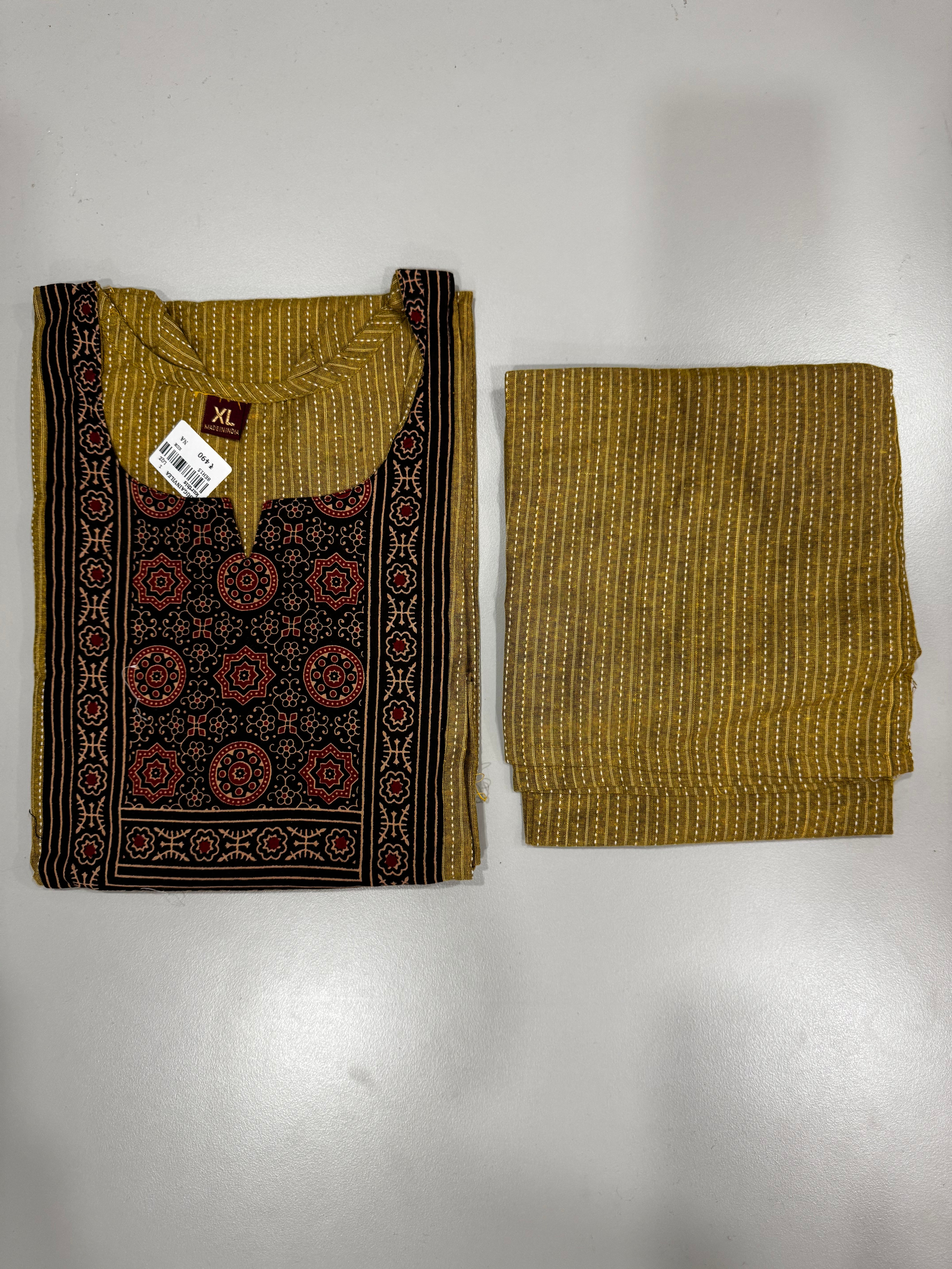 KURTHI SETS - 4.15 MUSTARD