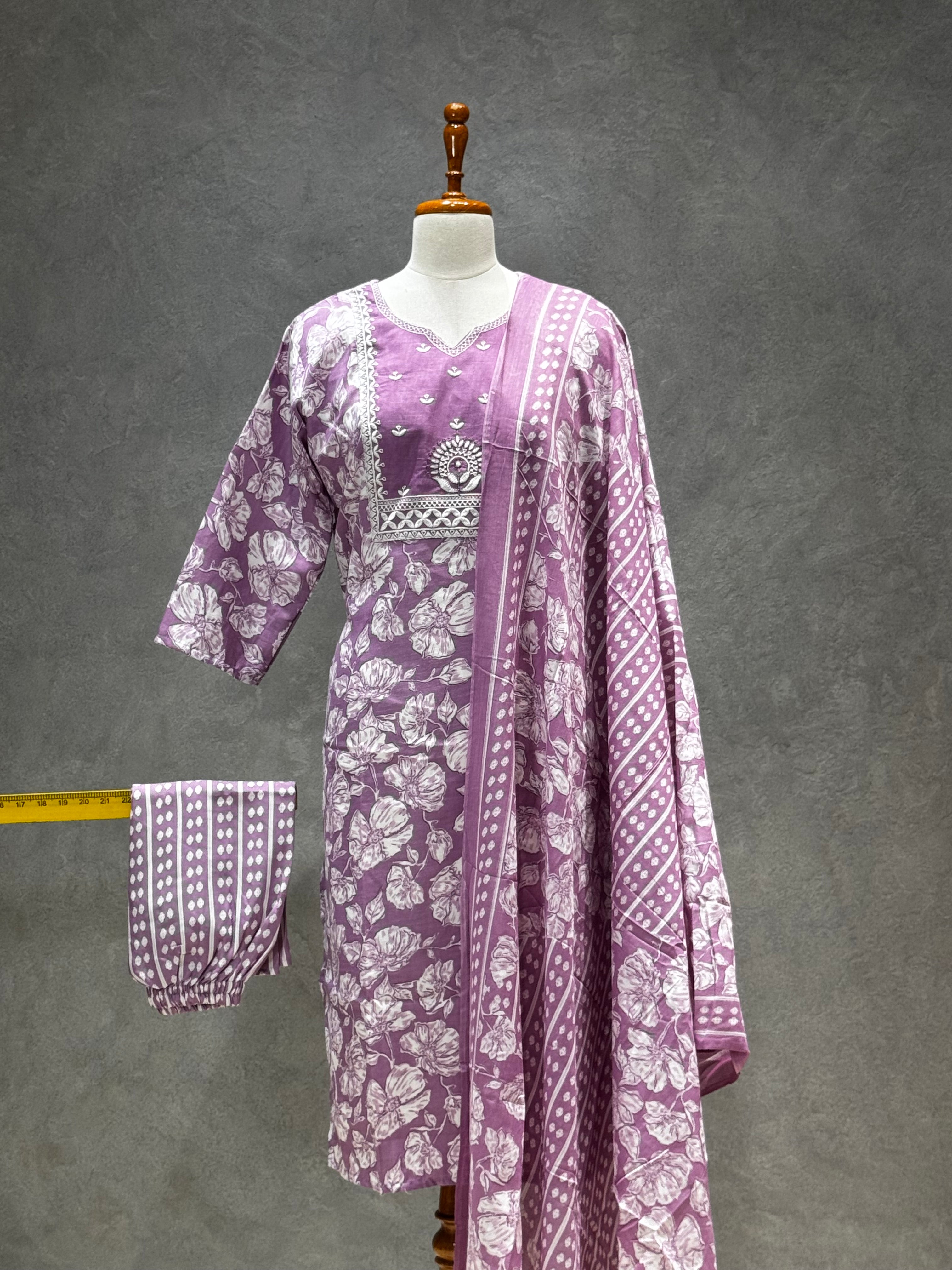 SALWAR SET PURPLE