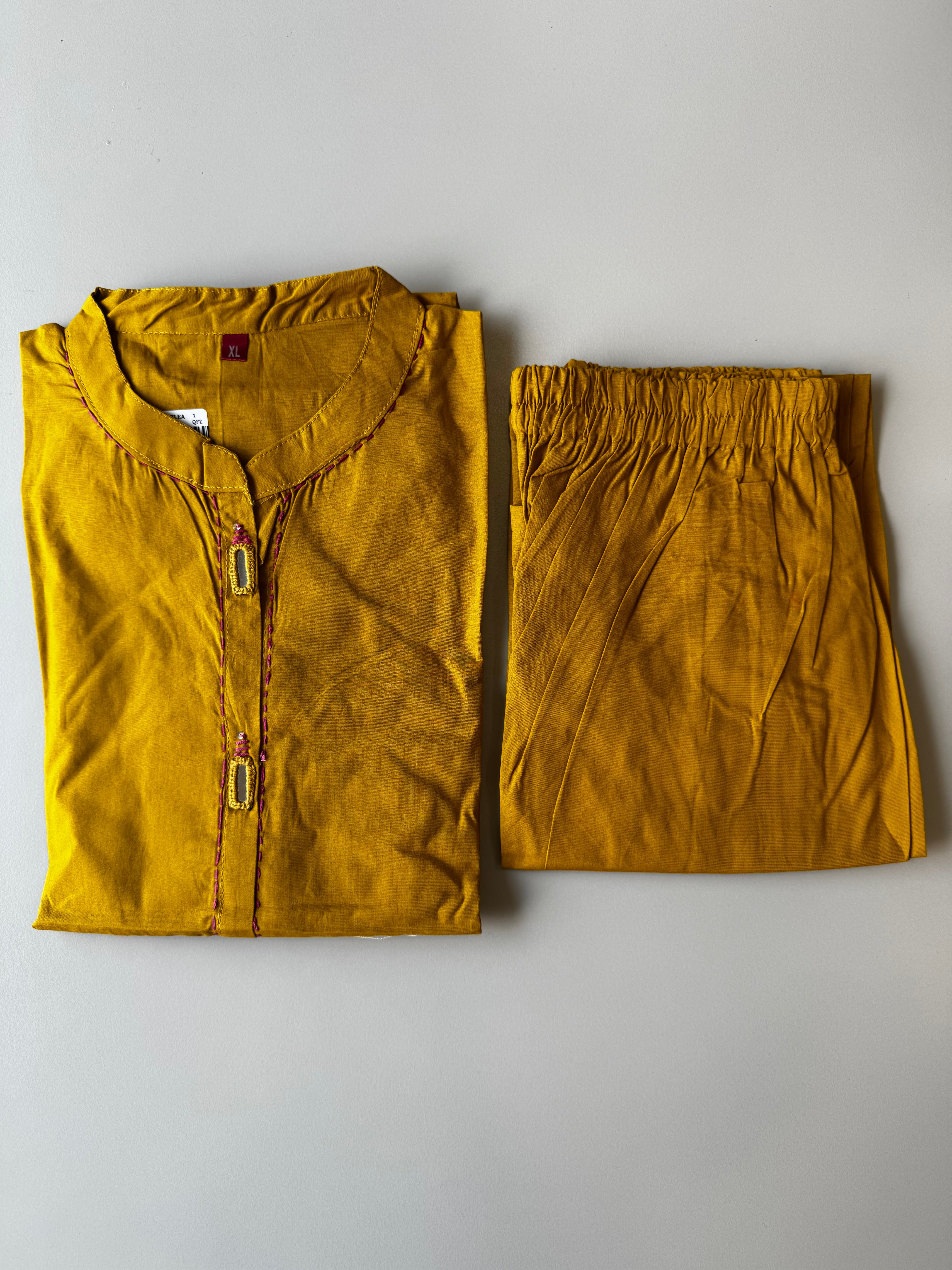 KURTHI SET - MUSTARD