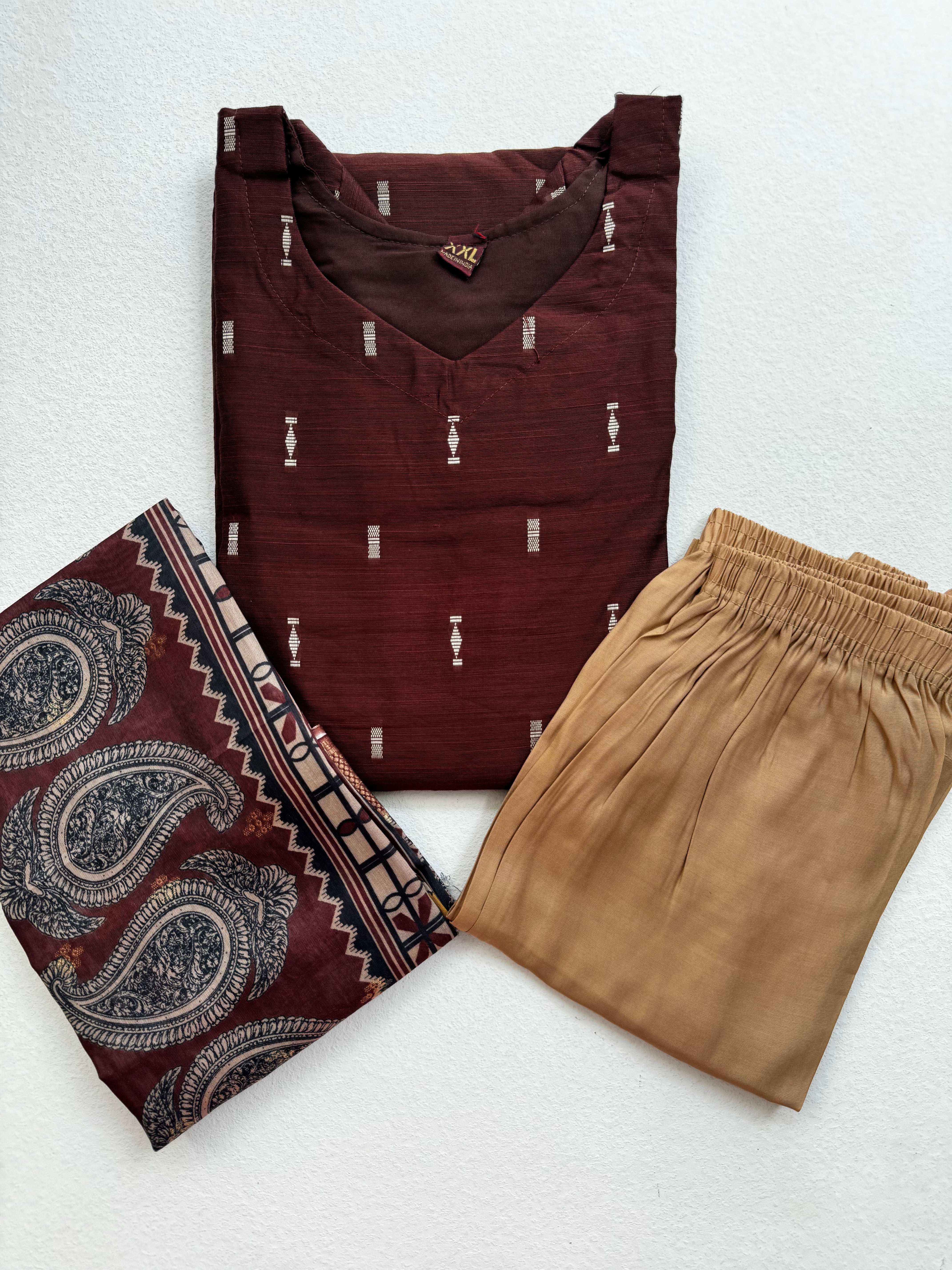 SALWAR SET - BROWN