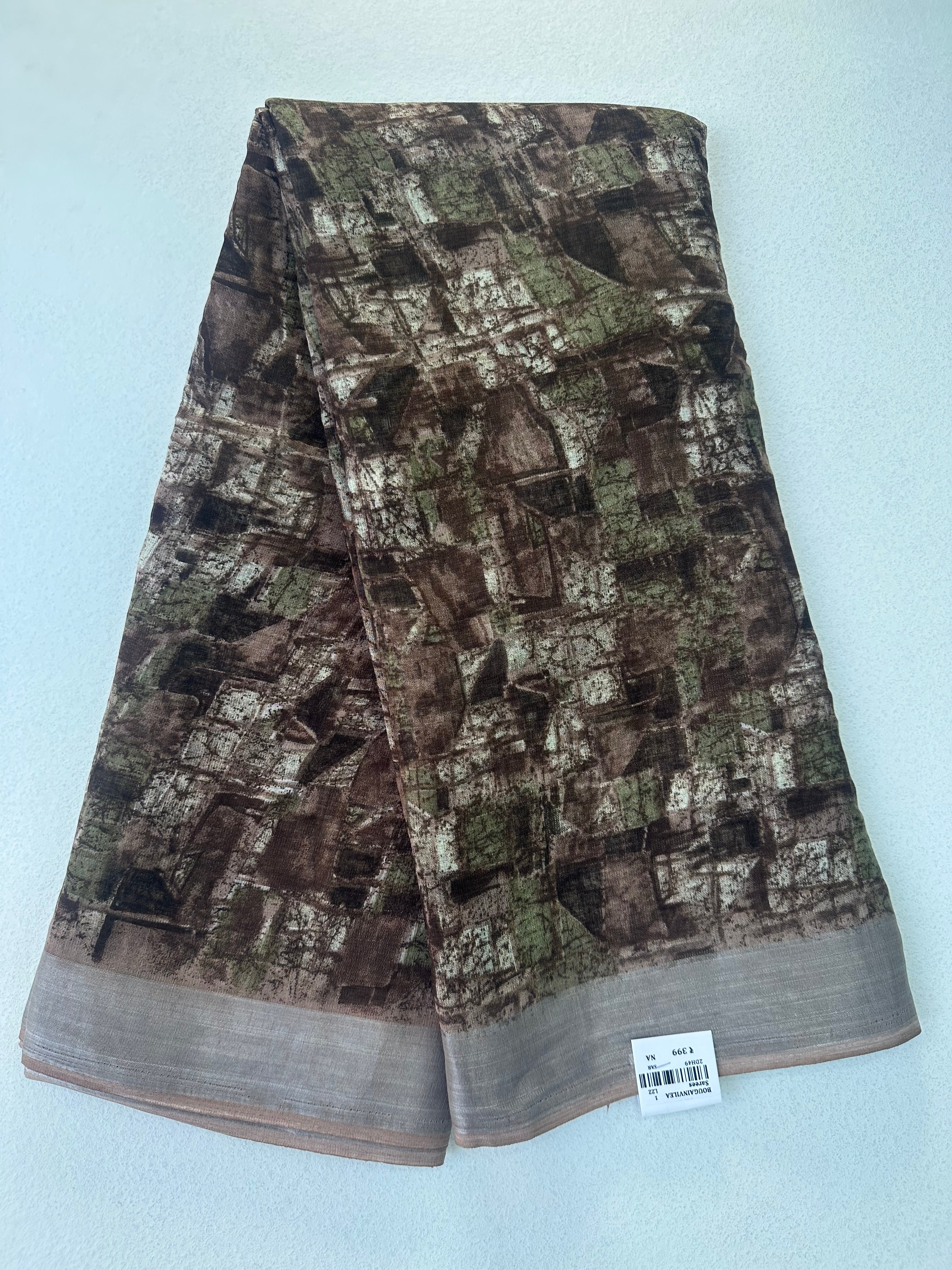 SEMI LINEN SAREE - 6209