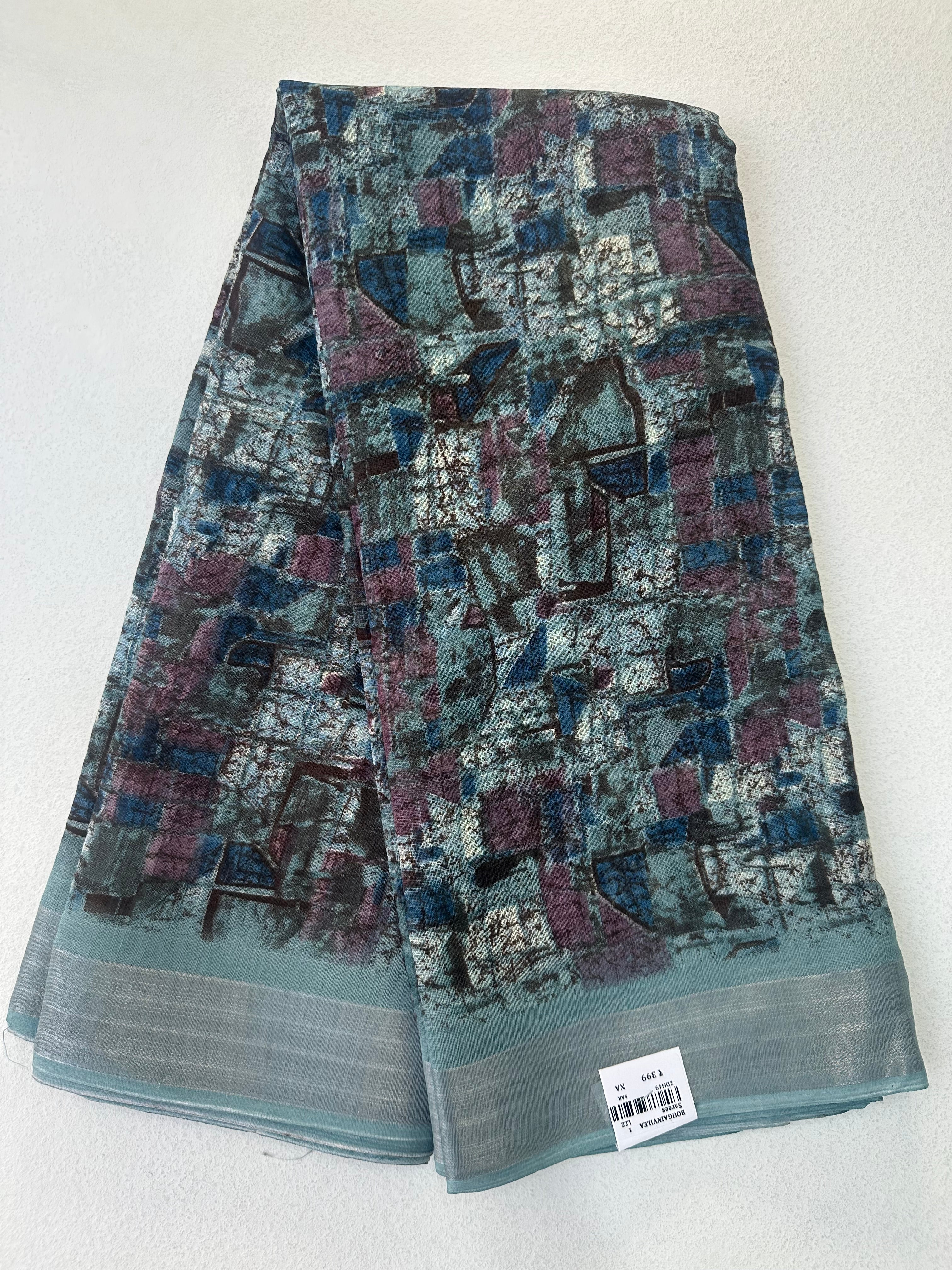 SEMI LINEN SAREE - 6209