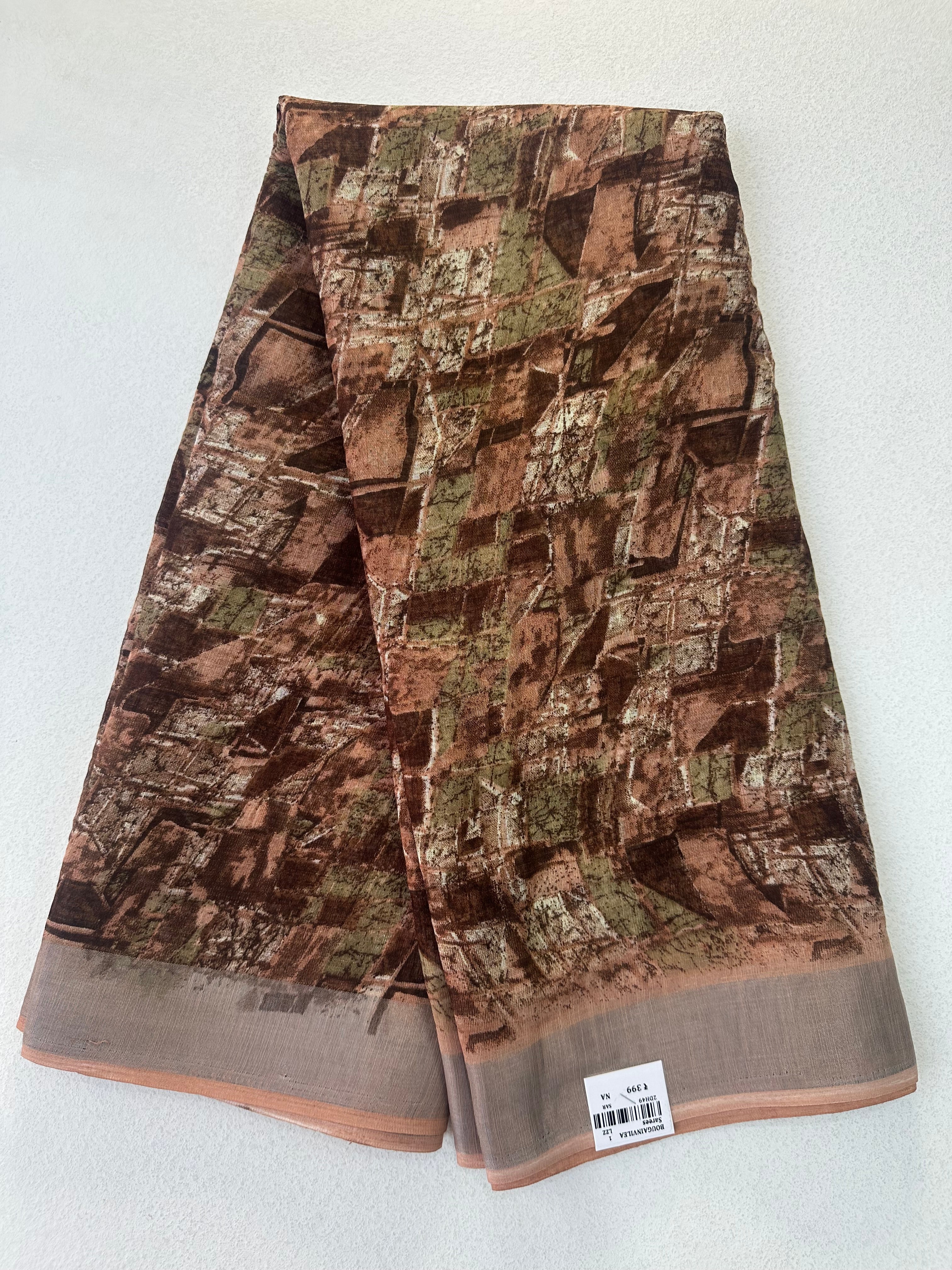 SEMI LINEN SAREE - 6209