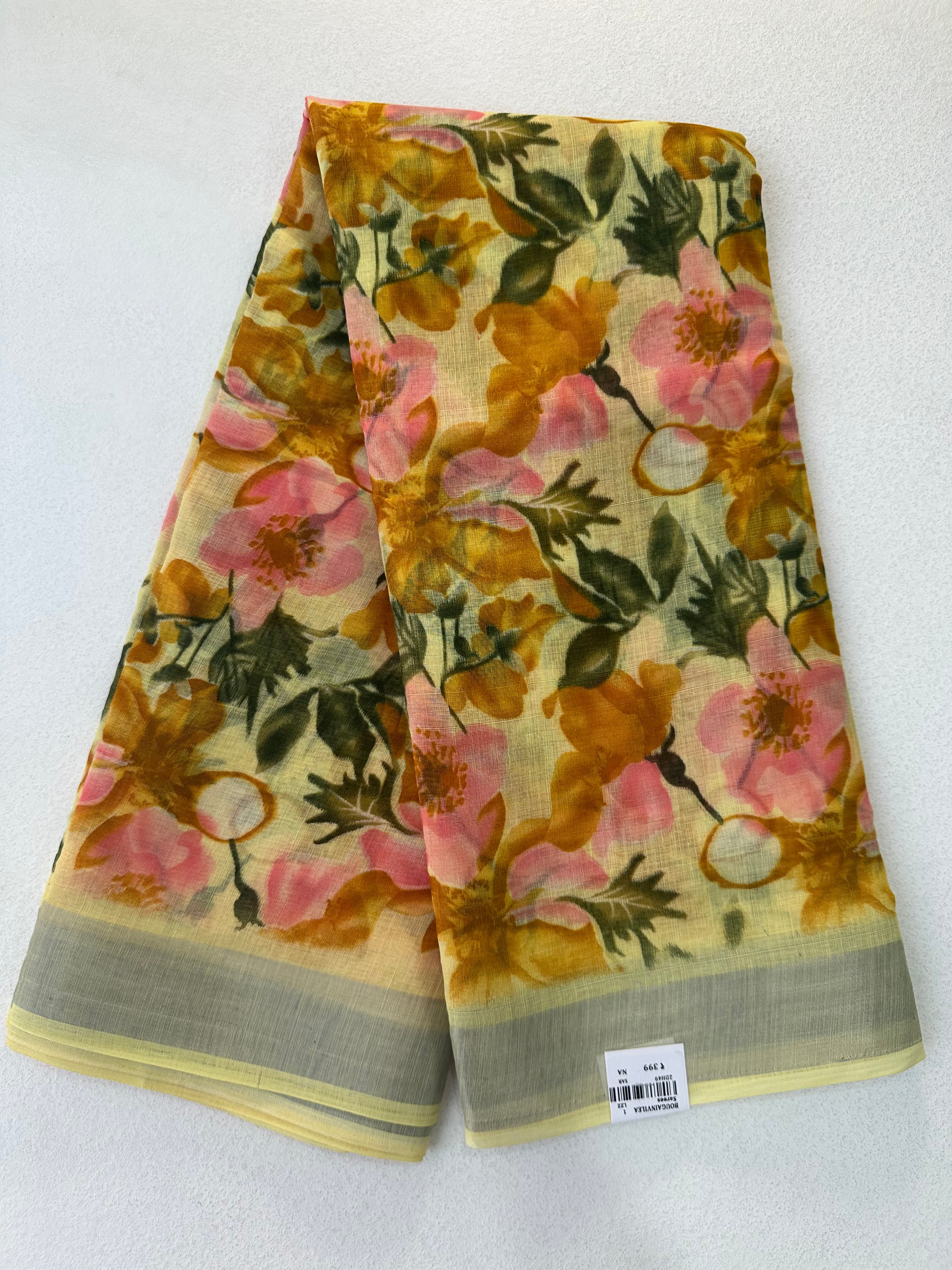 SEMI LINEN SAREE - 6227