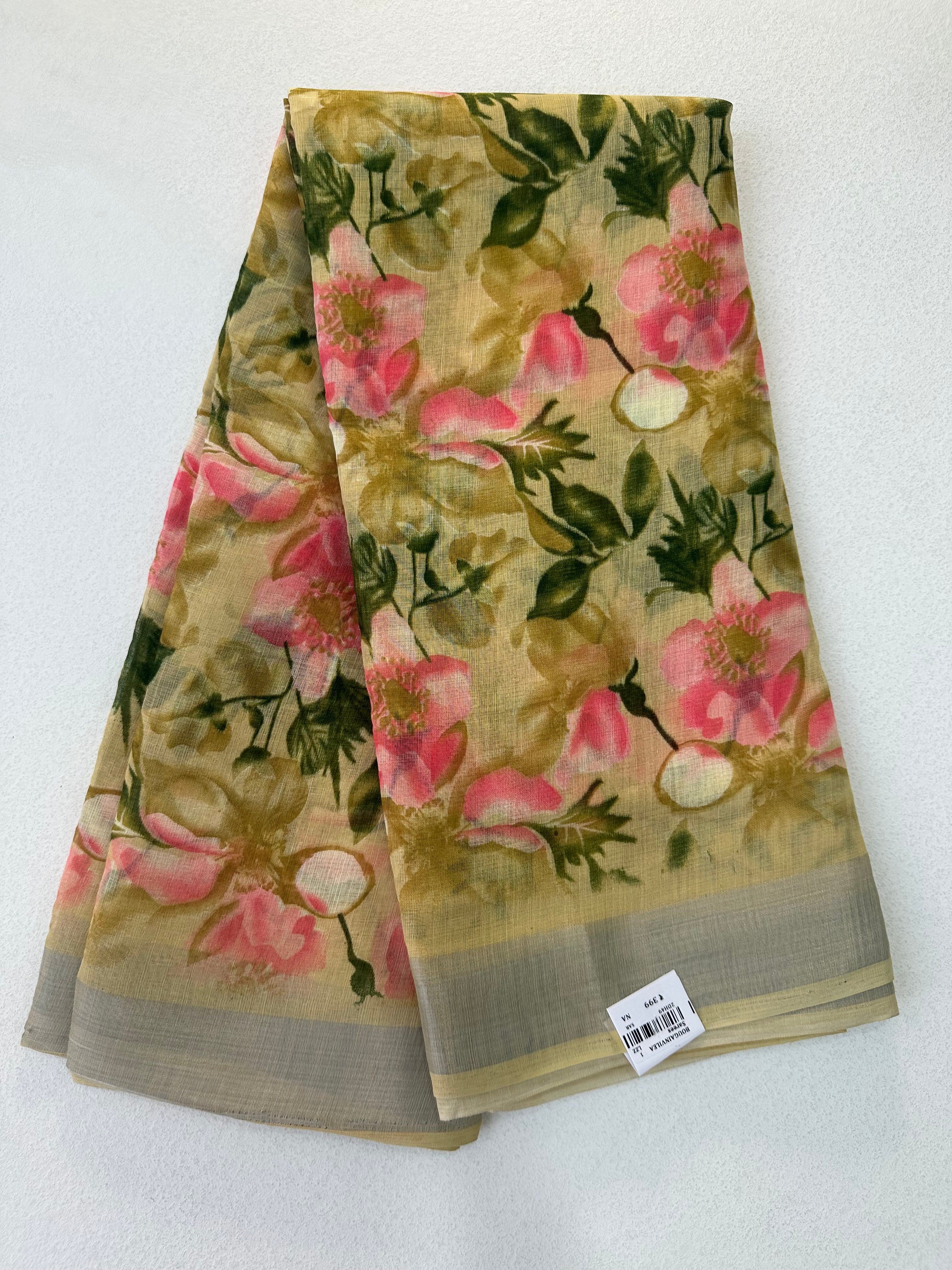 SEMI LINEN SAREE - 6227