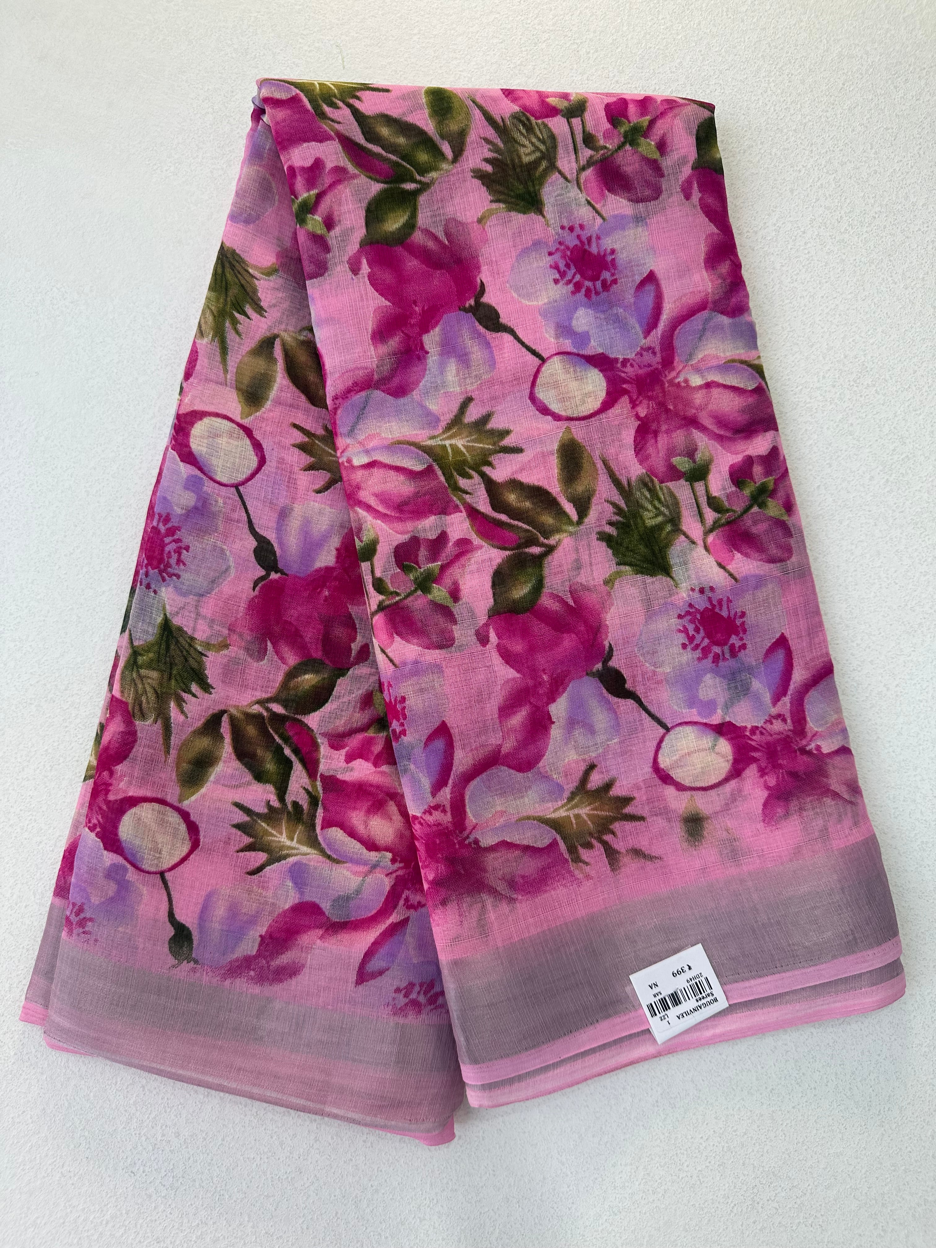 SEMI LINEN SAREE - 6227