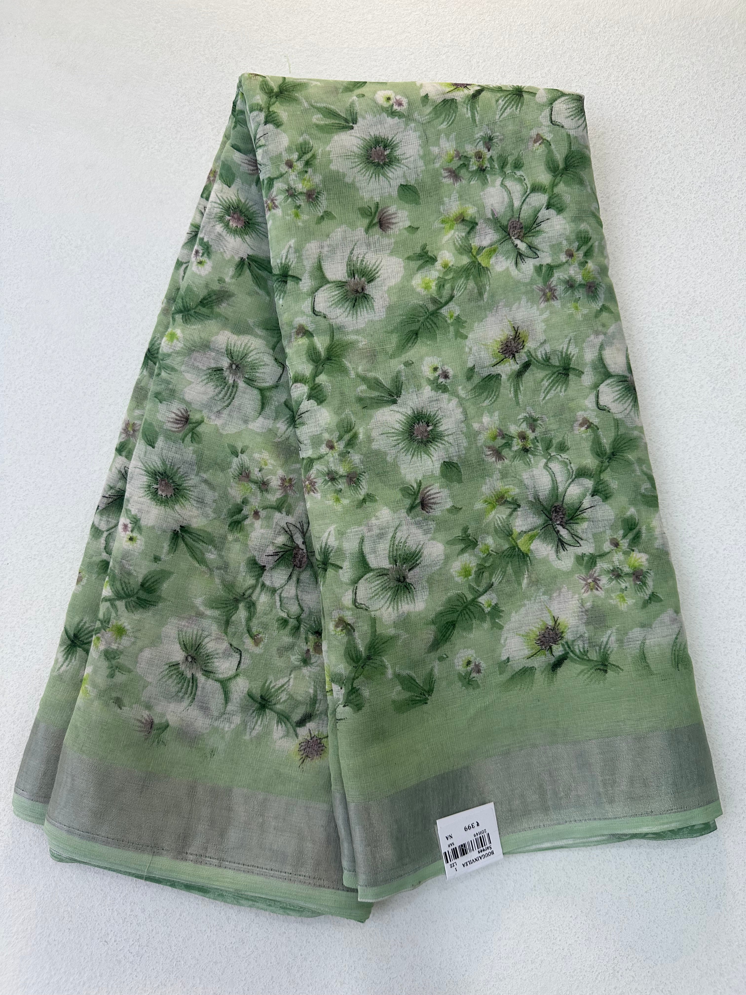 SEMI LINEN SAREE - 6066