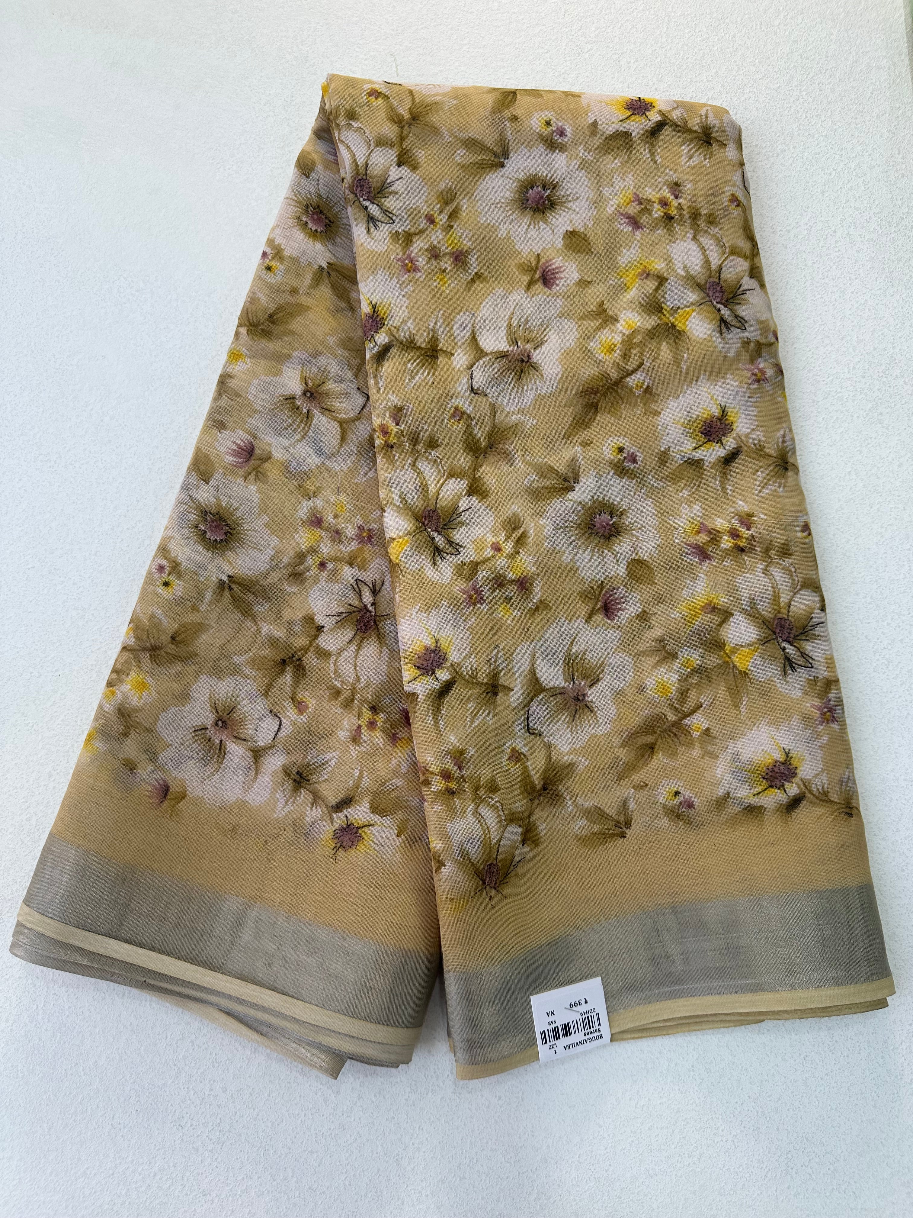 SEMI LINEN SAREE - 6066