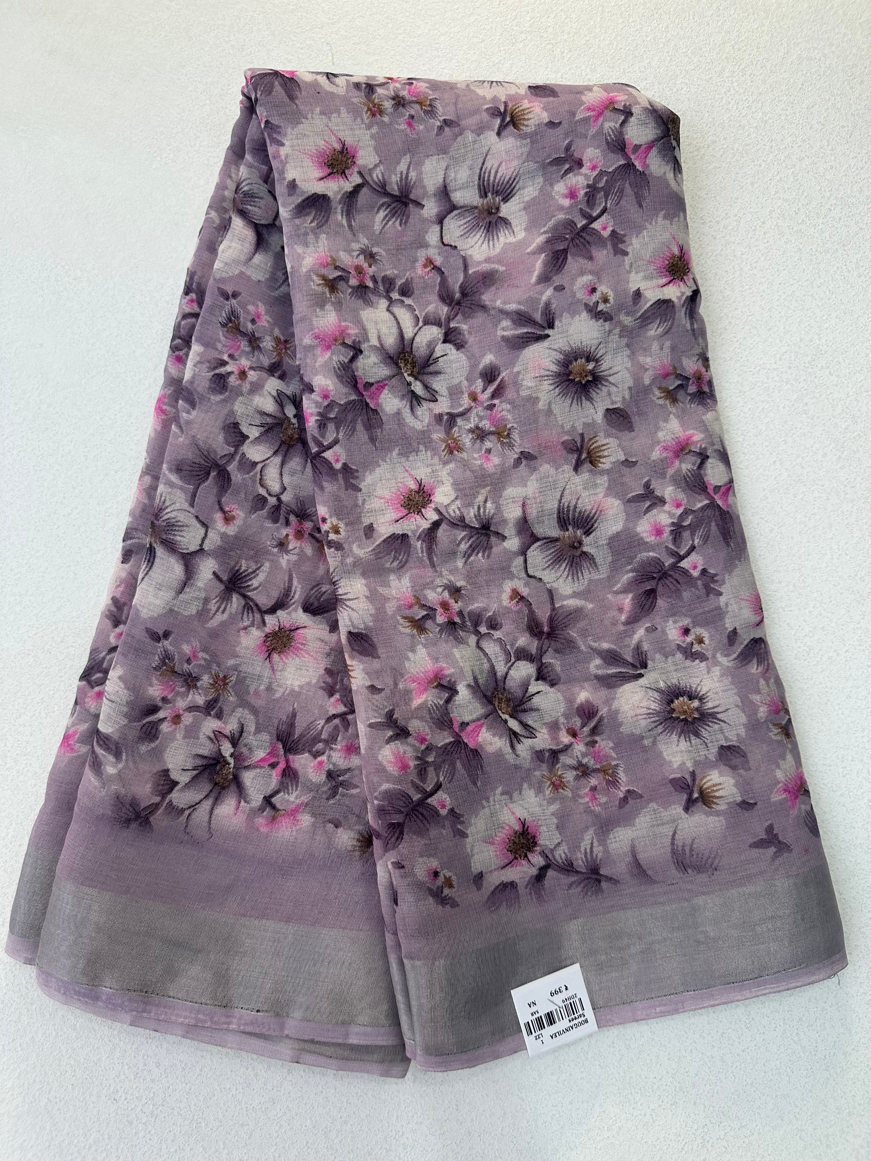 SEMI LINEN SAREE - 6066